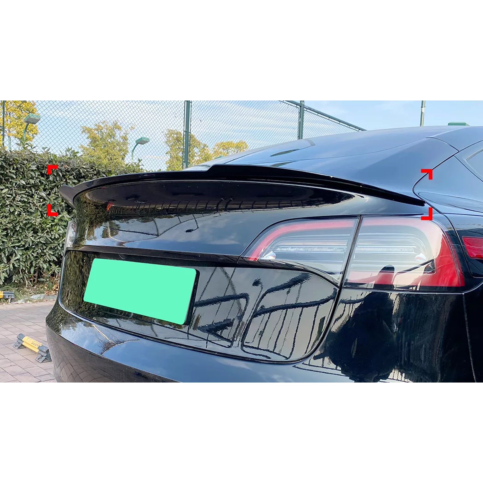 Rear Trunk Spoiler For Tesla Model 3 2017+ M4 Style Spoiler Piano Black ABS Plastic