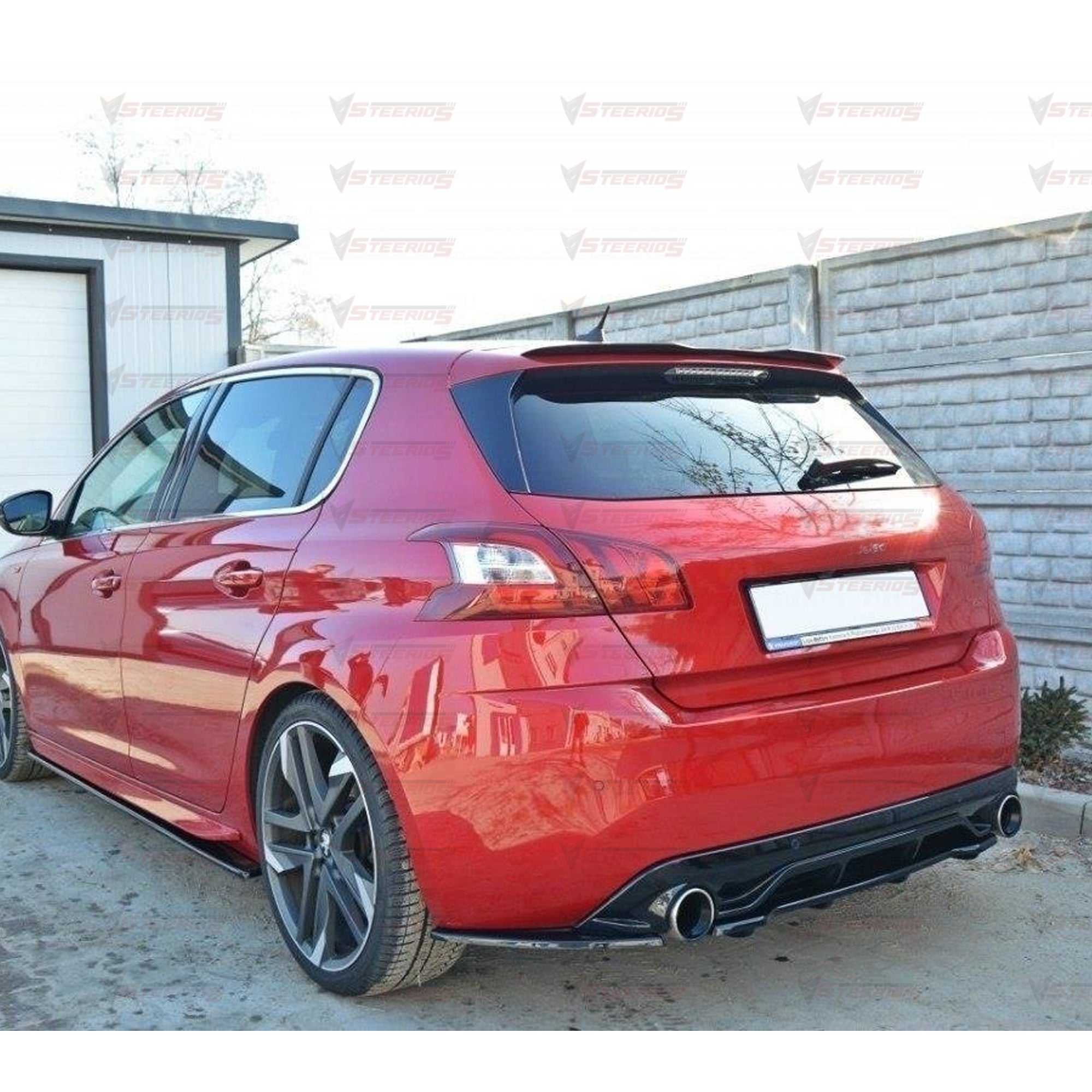 Rear Spoiler For Peugeot 308 T9 2013-2017 Cap Spoiler Piano Black ABS Plastic