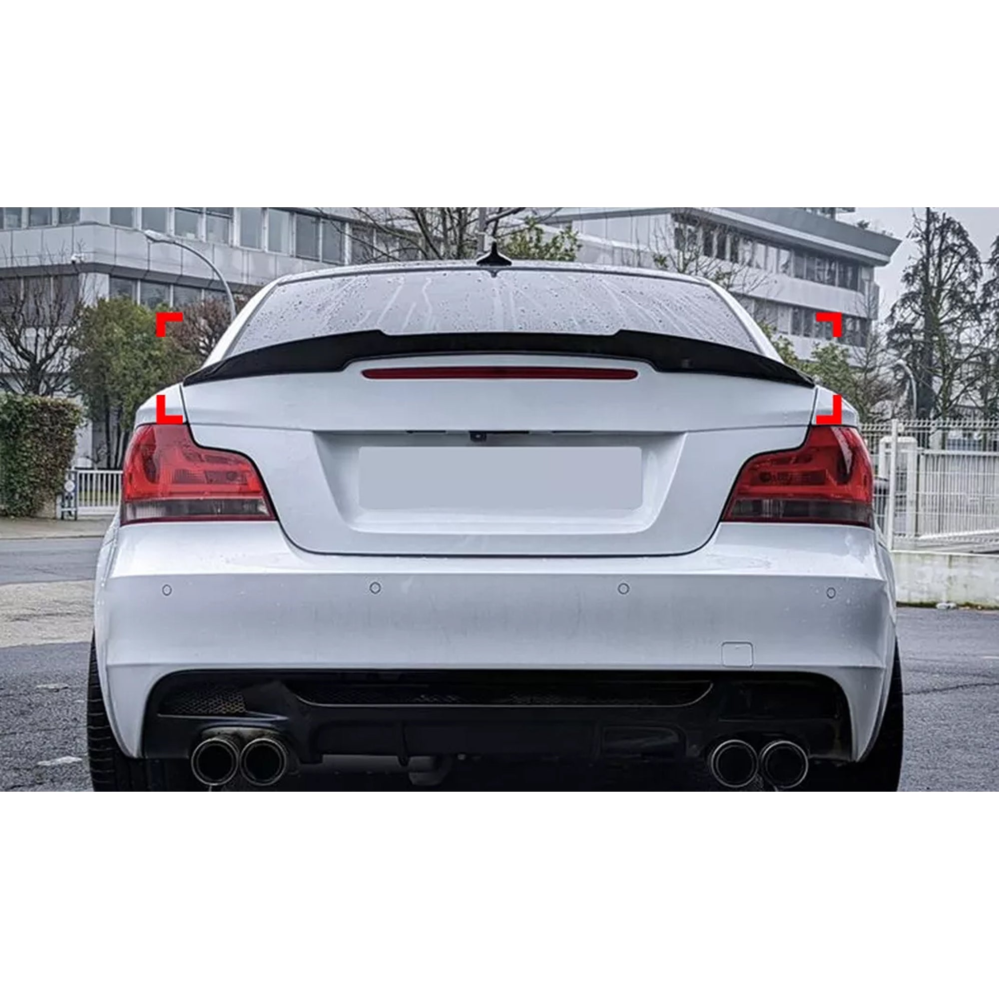 Rear Trunk Spoiler For BMW 1 Series E82 E88 2008-2013 M4 Style Spoiler Piano Black ABS Plastic