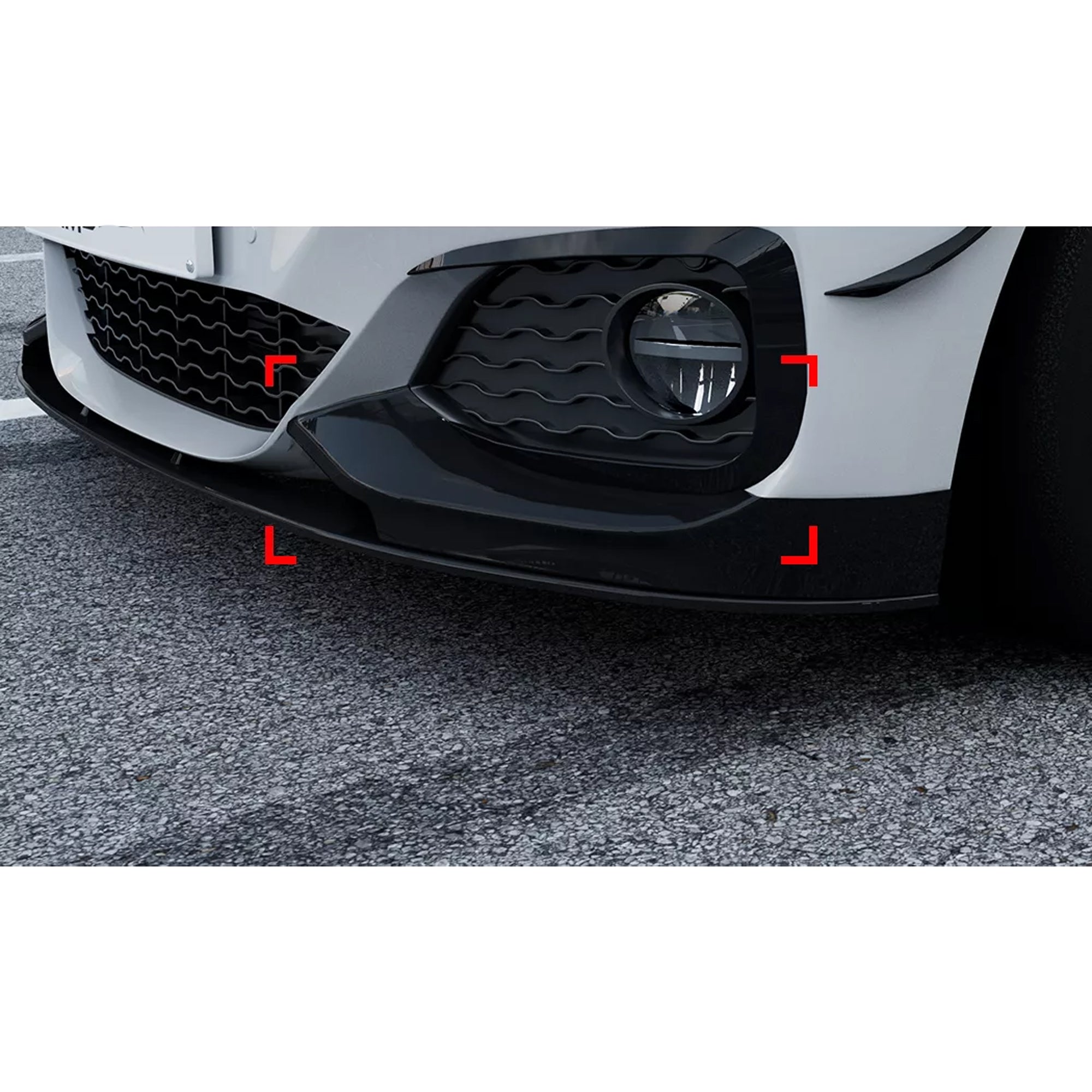 Front Bumper FLAP Wrap for BMW 1 Serise F20 F21 Pre-facelift M-Pack 2012-2014, 2pcs FLAP Canards Lip Splitter Corner Trim Cover Adjustable Tuning Body Part Body Kit