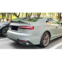 Rear Trunk Spoiler For Audi A5 F5 Coupe 2-doors 2017-2024 M4 Style Spoiler Piano Black ABS Plastic