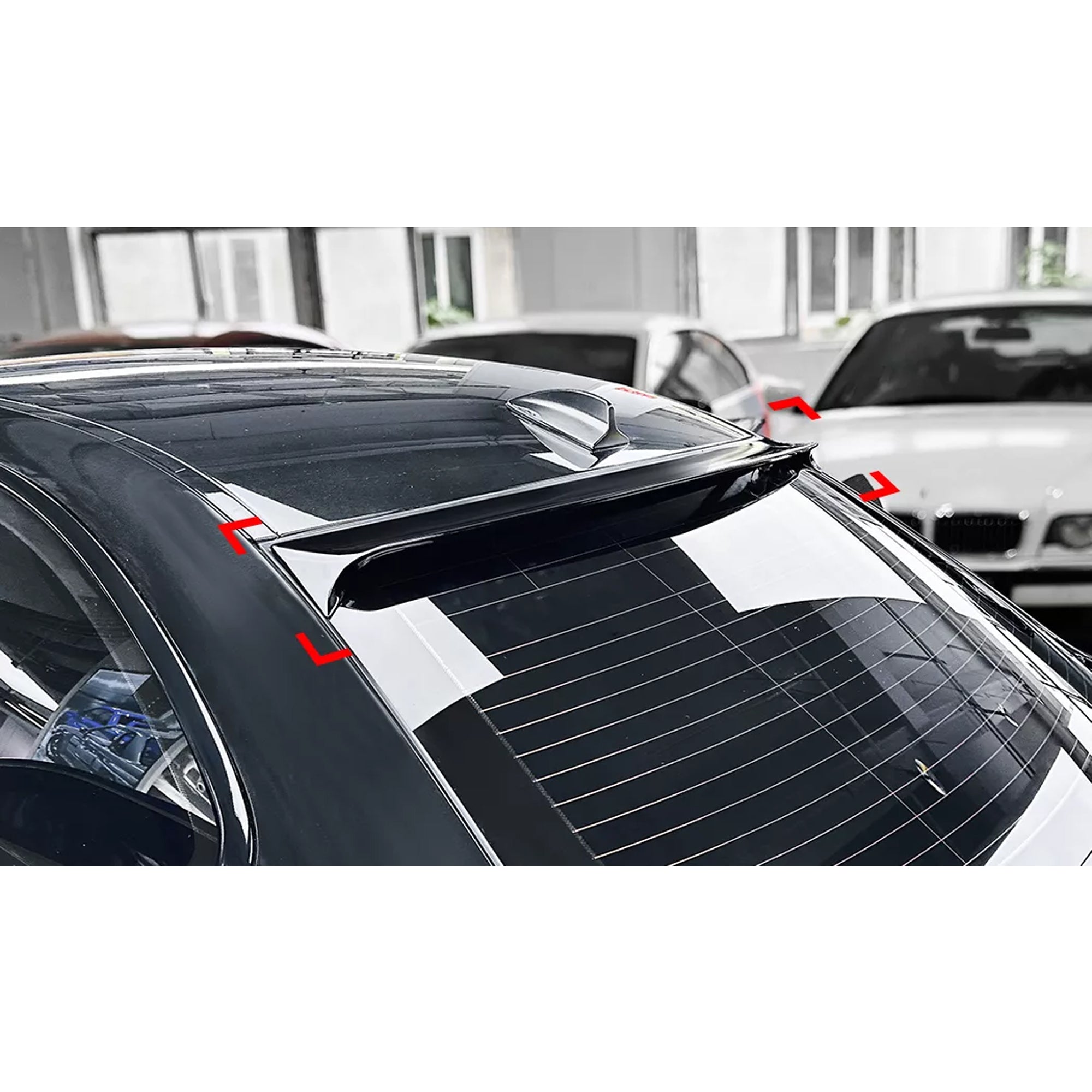 Roof Top Spoiler For BMW 1 Series E82 2008-2013 Piano Black ABS Plastic