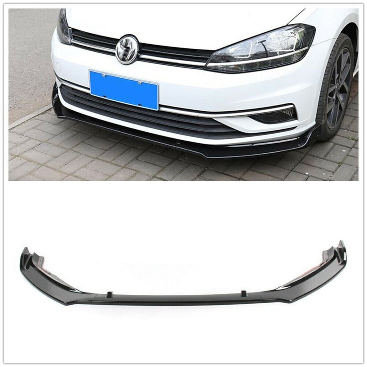 Front Bumper Lip for Volkswagen VW Golf 7 / 7,5 2013-2019 Golf Model G-Type Adjustable All Car