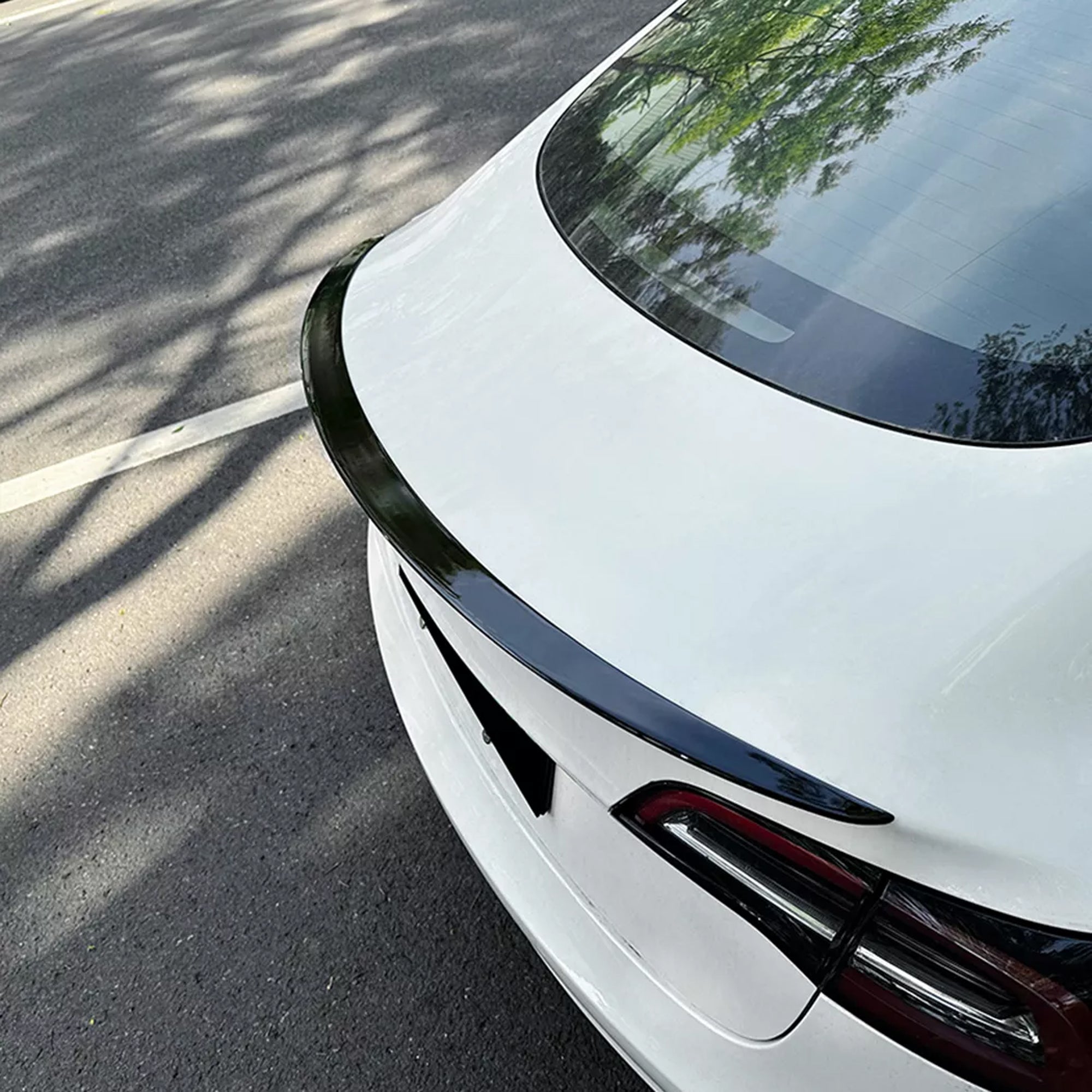 Rear Trunk Spoiler For Tesla Model 3 2016+ Spoiler Piano Black ABS Plastic