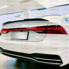 Rear Spoiler For Audi A7 C8 S7 RS7 4K 2018-2021 Rear Spoiler Piano Black ABS Plastic