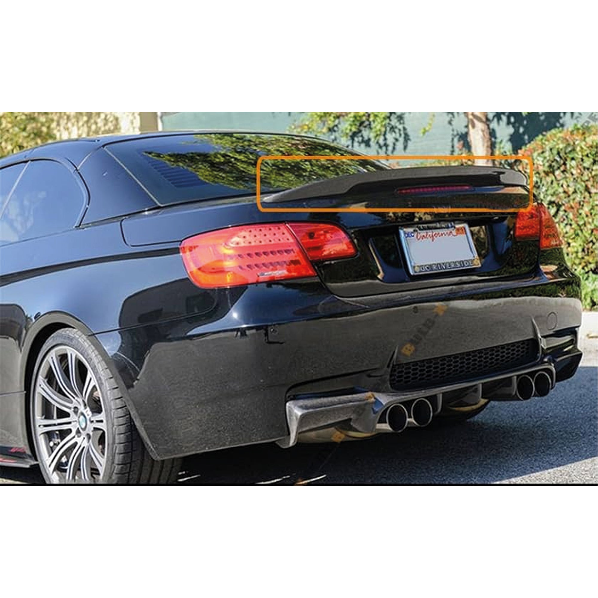 Rear Spoiler For BMW 3 Series E93 2007-2013 Performance Style 328i 335i M3 Piano Black ABS Plastic