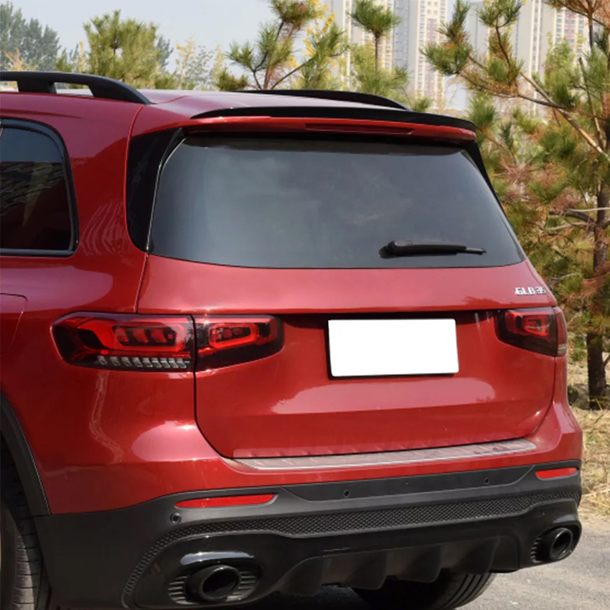 Rear Roof Spoiler For Mercedes Benz GLB Class X247 2019+ Spoiler Piano Black ABS Plastic