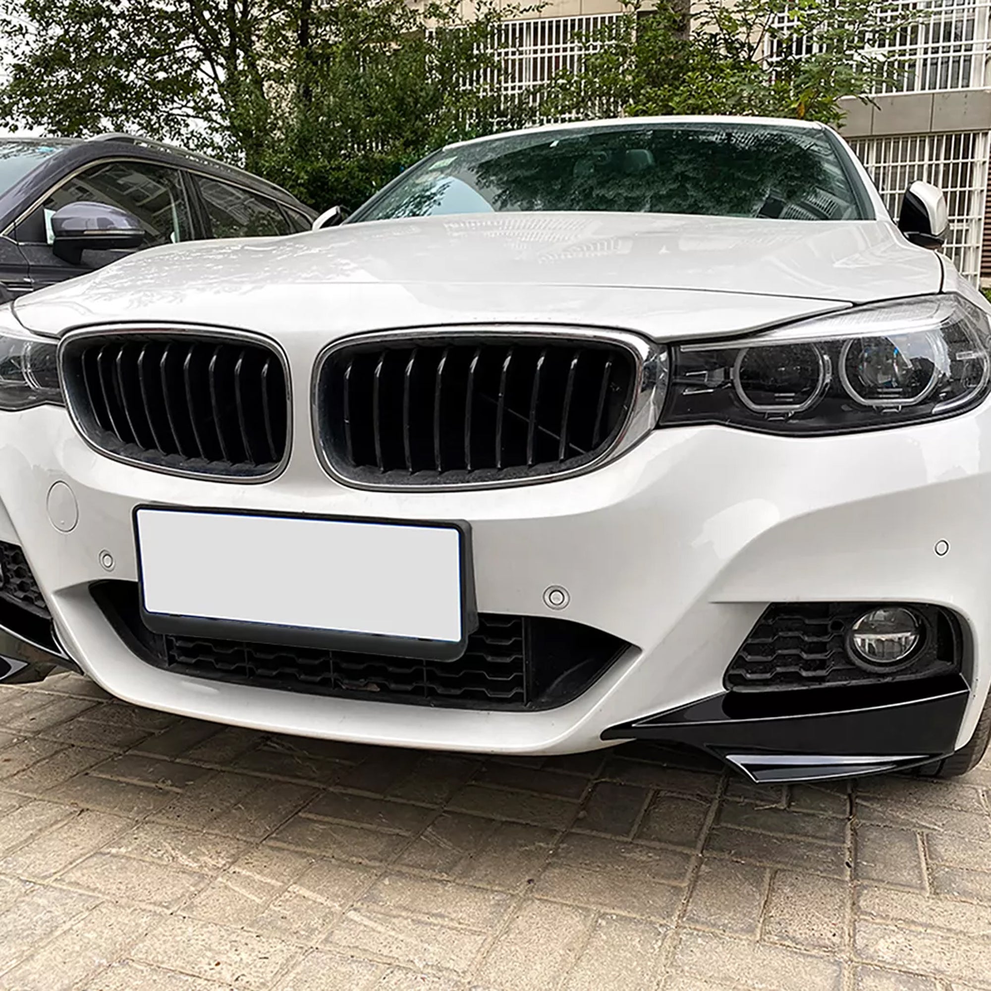 Front Bumper FLAP Wrap for BMW 3 Series F34 2014-2019 M Sport, 2pcs FLAP Canards Lip Splitter Corner Trim Cover Adjustable Tuning Body Part Body Kit