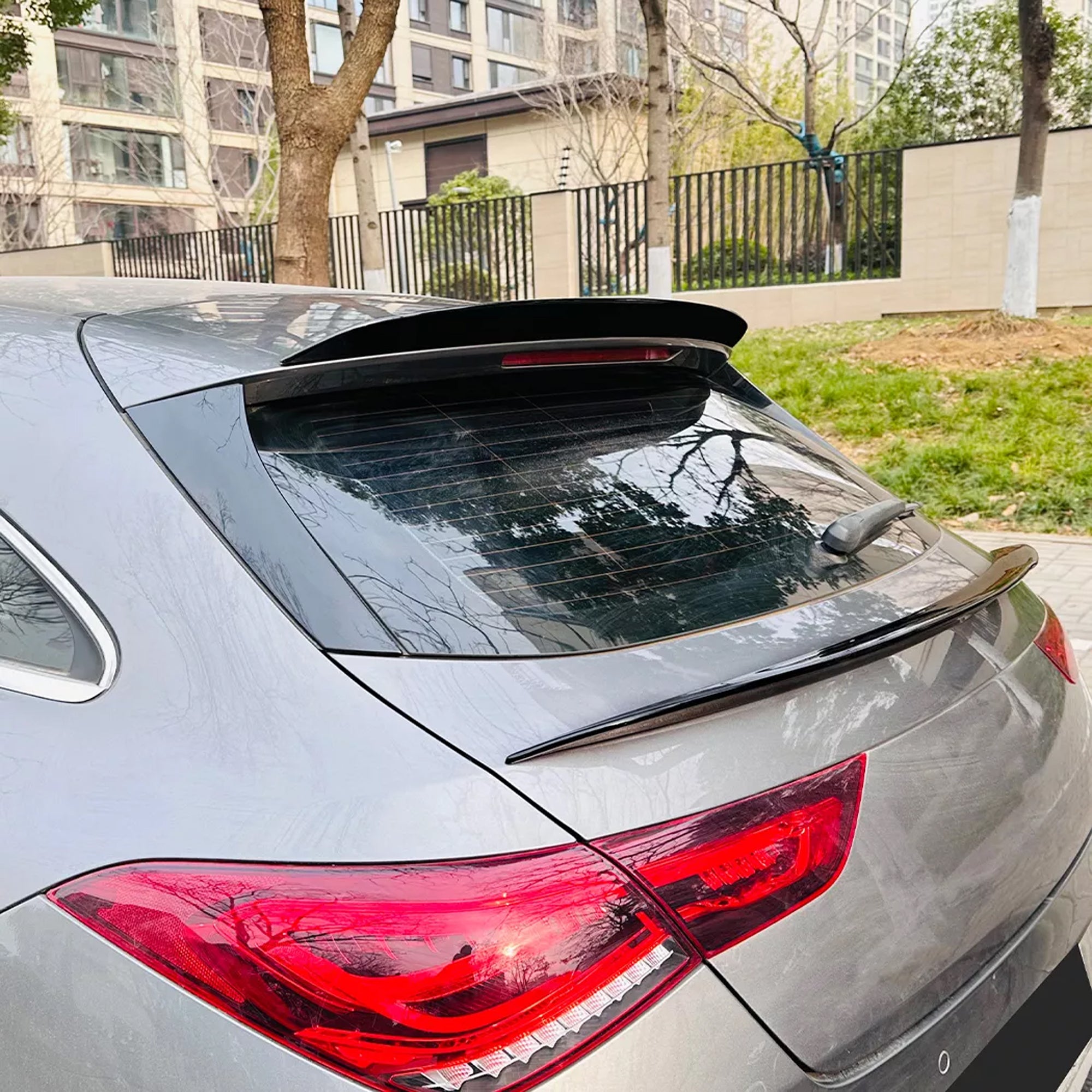 Rear Roof Spoiler For Mercedes Benz CLA Class X118 2020+ Spoiler Piano Black ABS Plastic