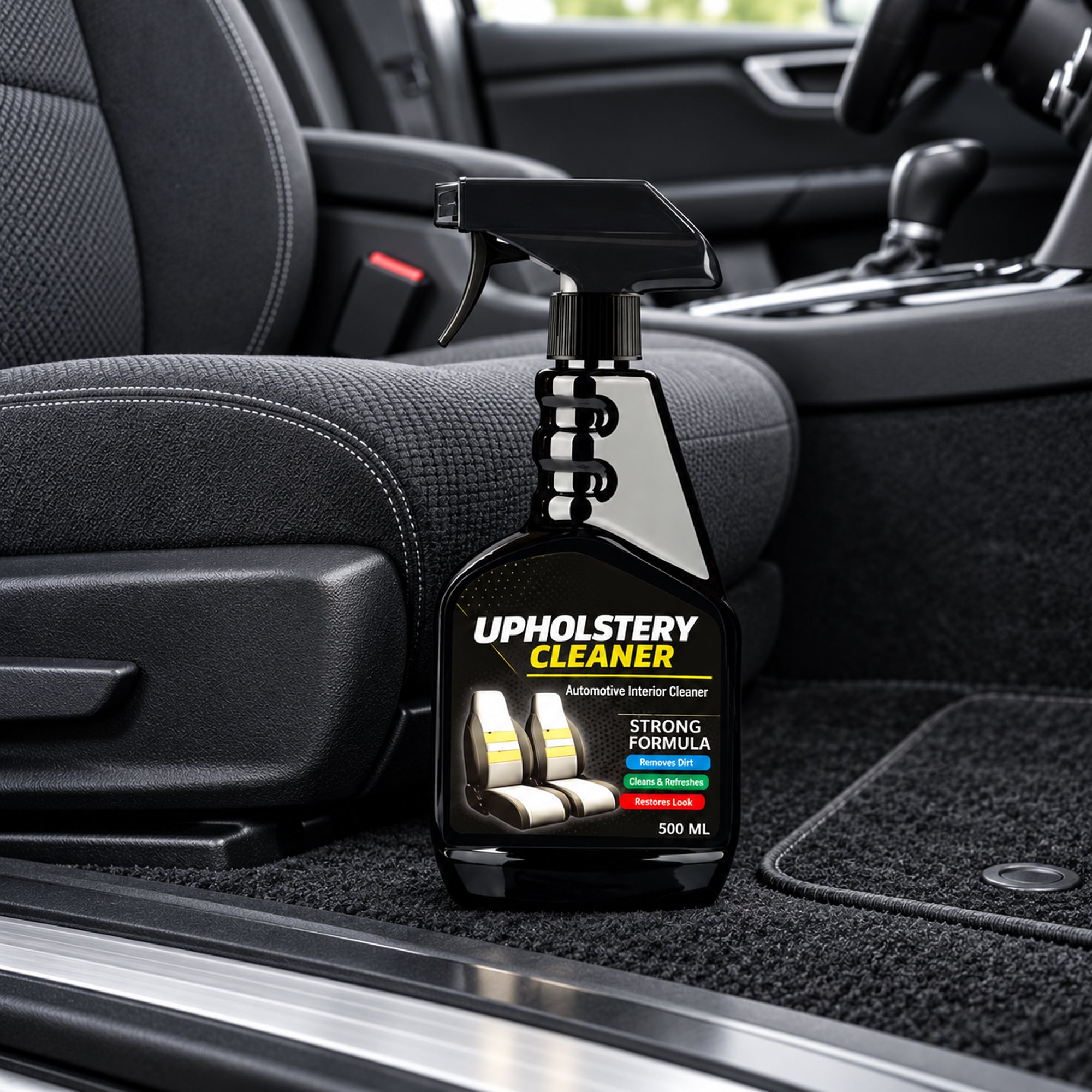 Car Upholstery Cleaner 500 ML – Interior Fabric Seat, Carpet & Stain Remover Spray