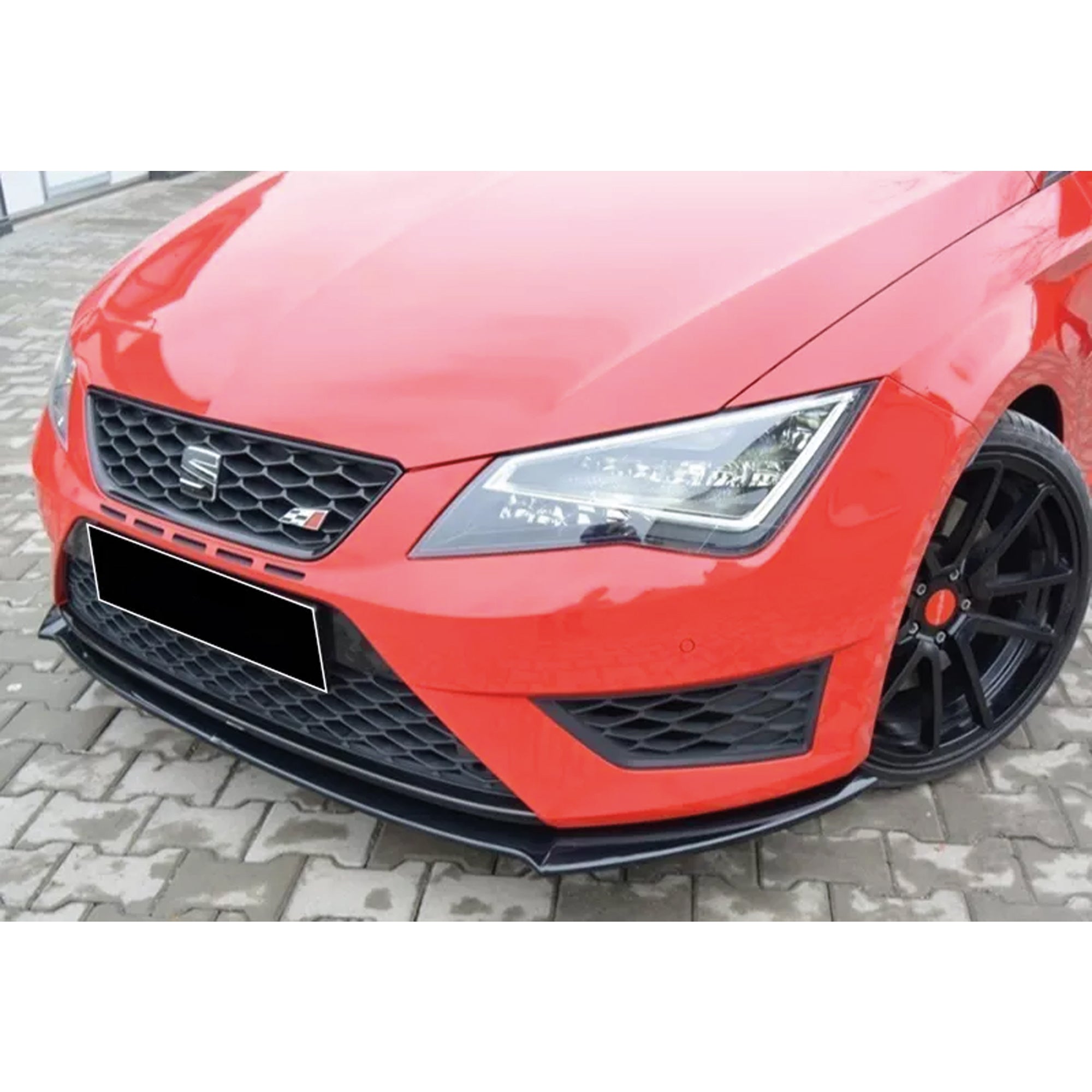 Front Bumper Lip Splitter for Seat Leon FR MK3 2012 - 2016 Cupra PFL, ABS Plastic Piano Black Vacuum Car Tuning Body Part Body Kit