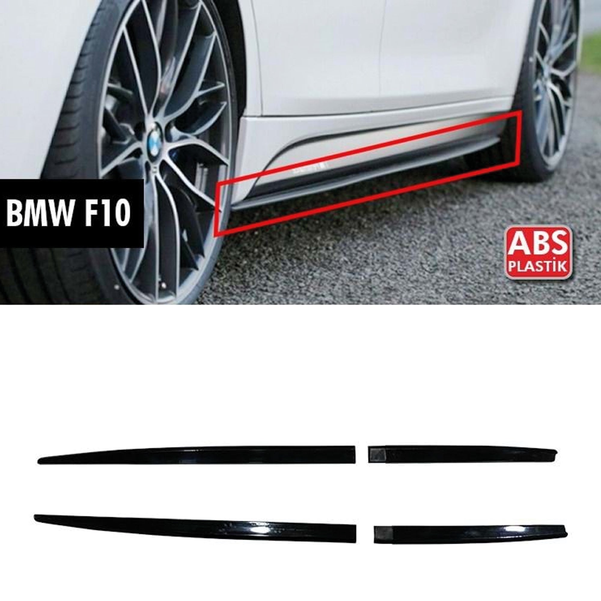 Universal Side Skirts F10 Model 215cm Adjustable All Car