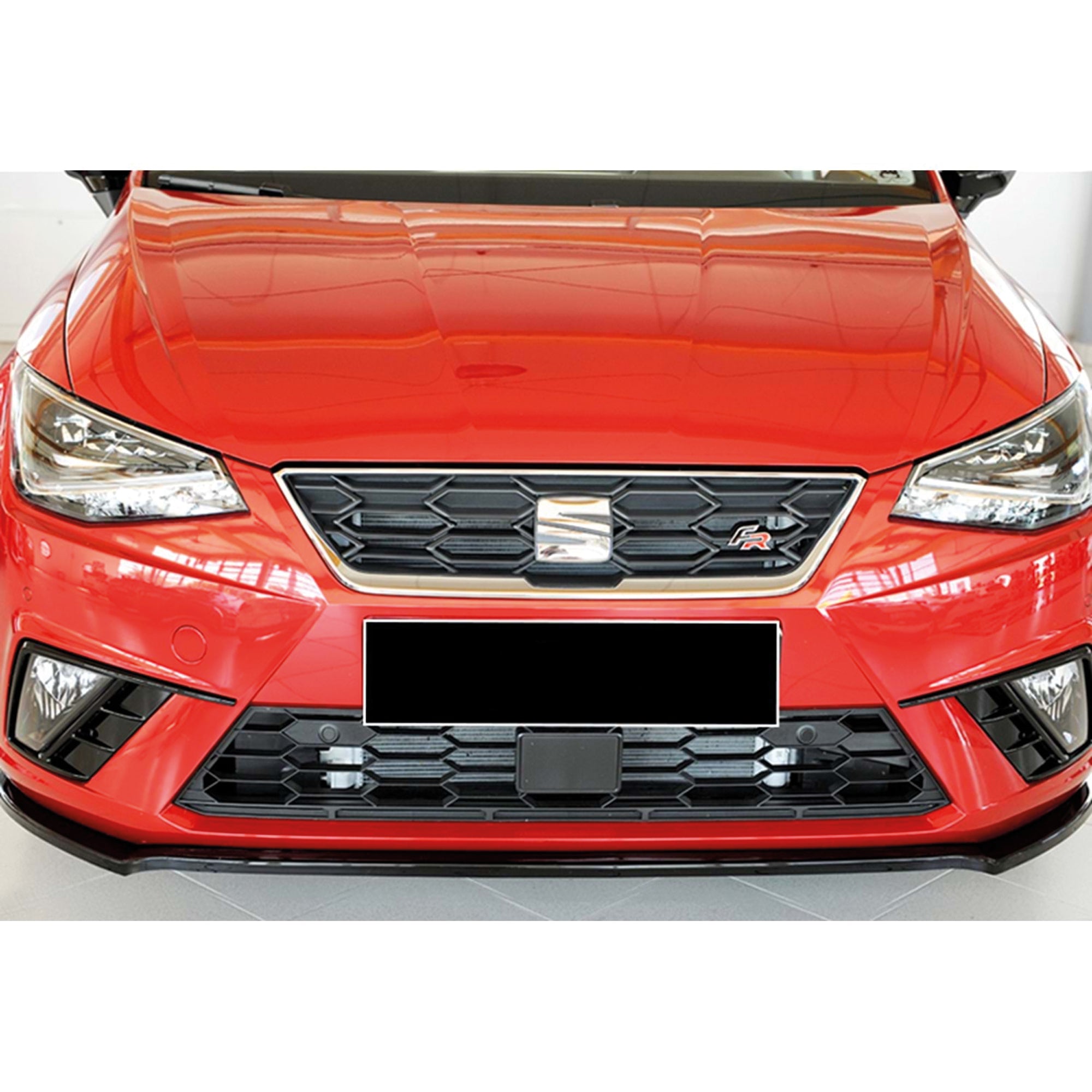 Front Bumper Lip Splitter for Seat Ibiza MK5 KJ 2017-2021, ABS Plastic Piano Black Vacuum Car Tuning Body Part Body Kit
