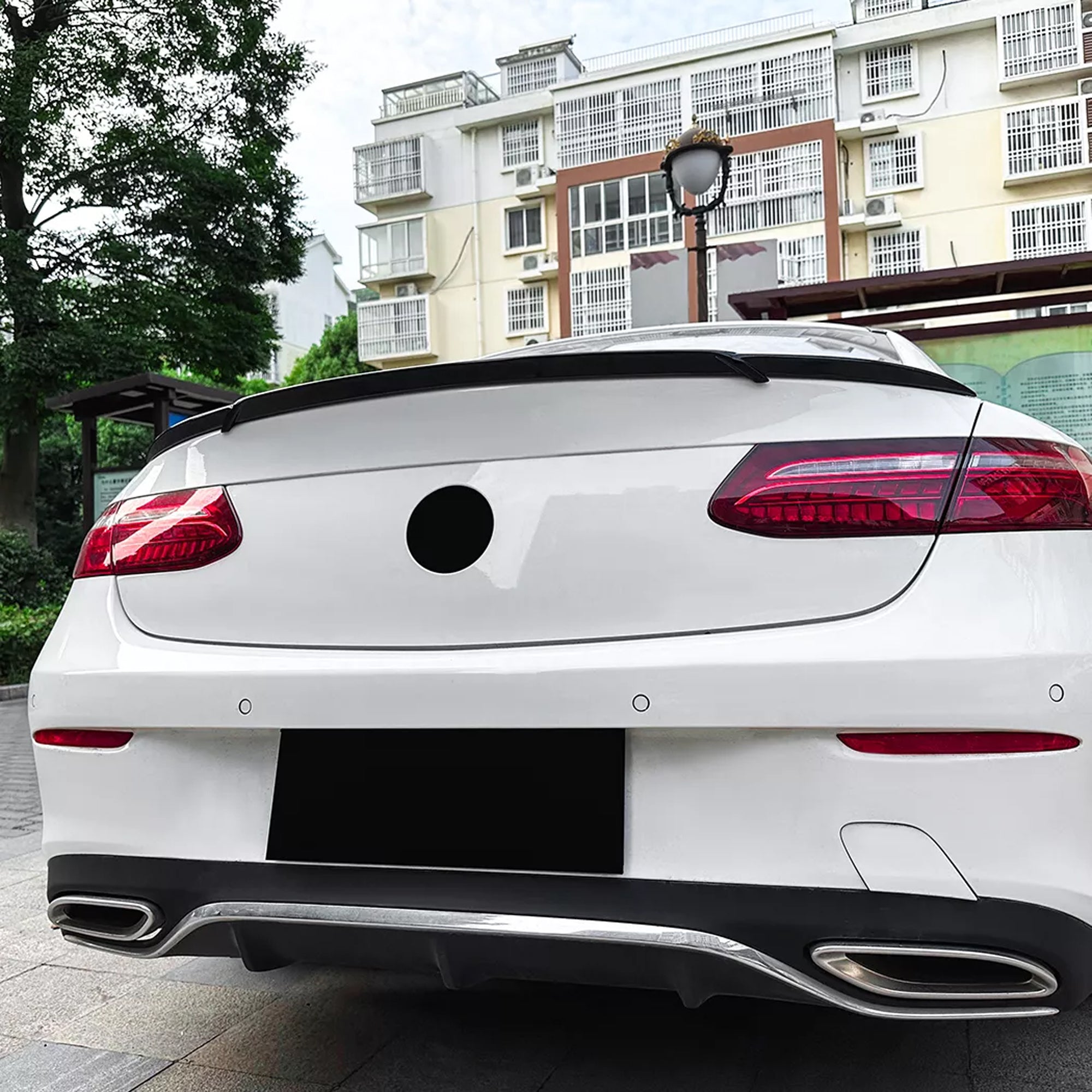 Rear Trunk Spoiler For Mercedes Benz E Class E Coupe C238 2016-2023 Br Style Spoiler Piano Black ABS Plastic