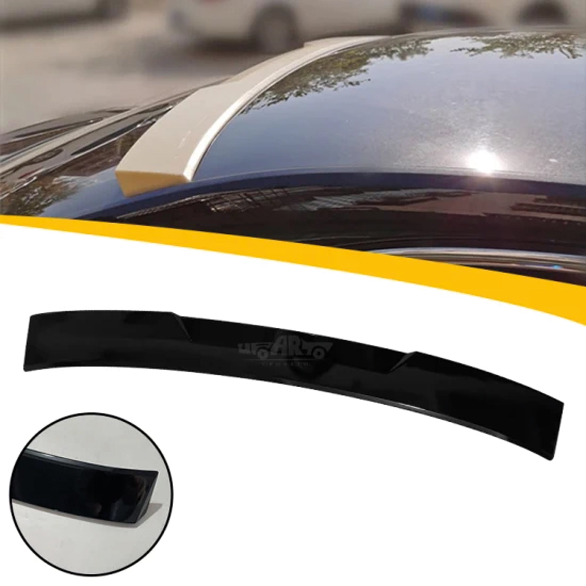 Roof Top Spoiler For Skoda Octavia MK3 RS 2013-2020 Piano Black ABS Plastic