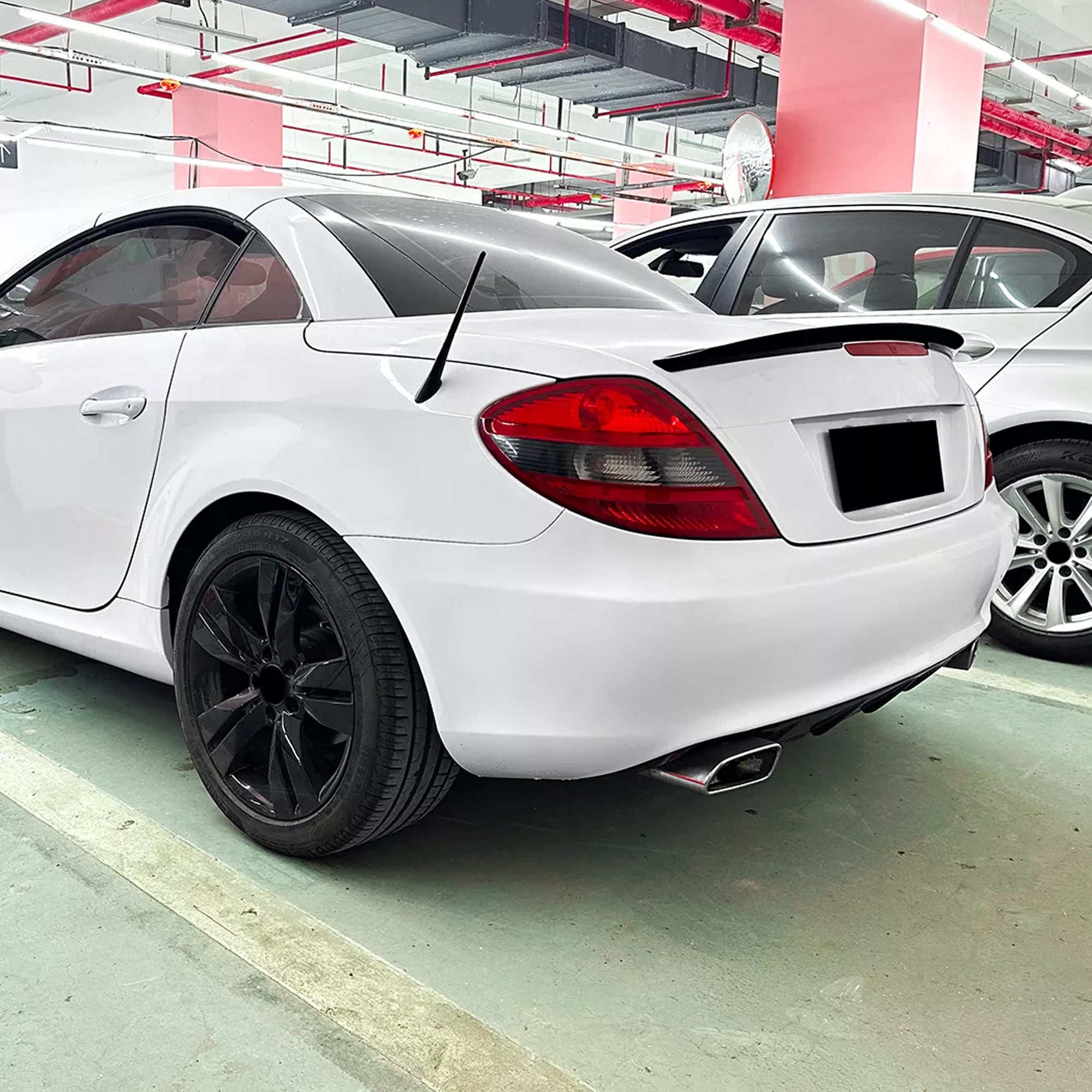 Rear Trunk Spoiler For Mercedes Benz SLK R171 2005-2010 Spoiler Piano Black ABS Plastic