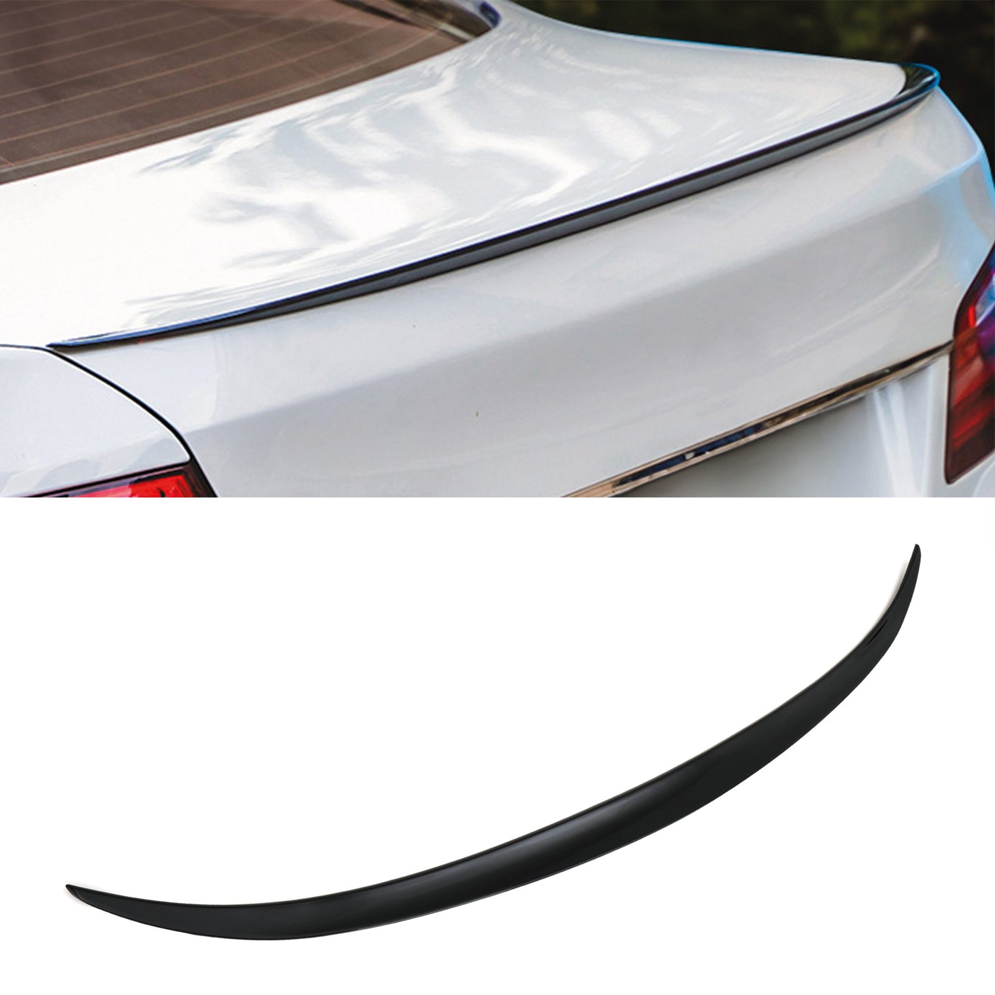 Rear Spoiler For BMW 5 Series F10 2010-2016 M5 Style Piano Black ABS Plastic