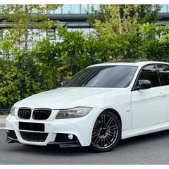 Front Bumper FLAP Wrap for BMW 3 Series E90 LCI 2009-2012 M-Tech M Sport, 2pcs FLAP Canards Lip Splitter Corner Trim Cover Adjustable Tuning Body Part Body Kit