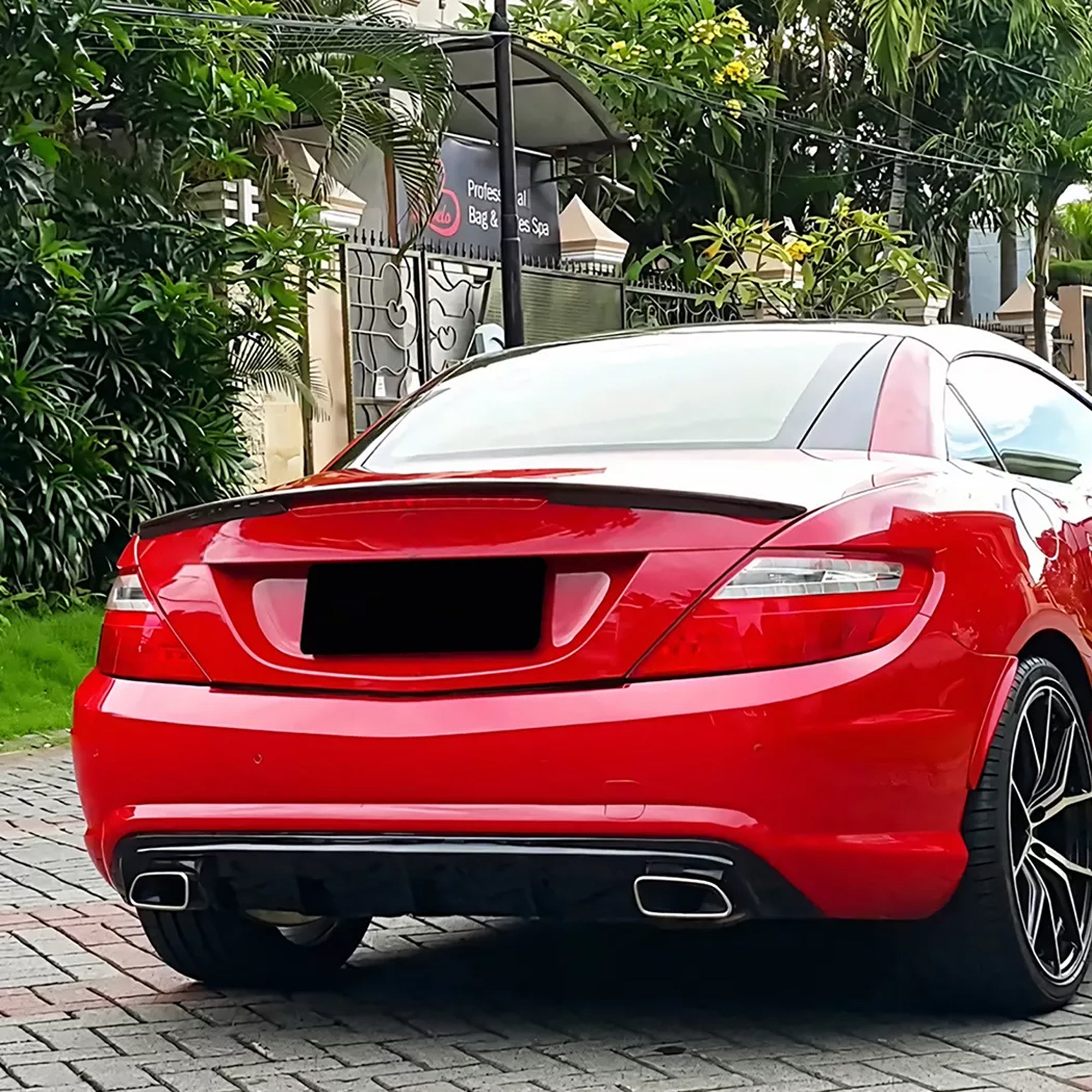 Rear Trunk Spoiler For Mercedes Benz SLK SLC R172 2011-2019 Spoiler Piano Black ABS Plastic
