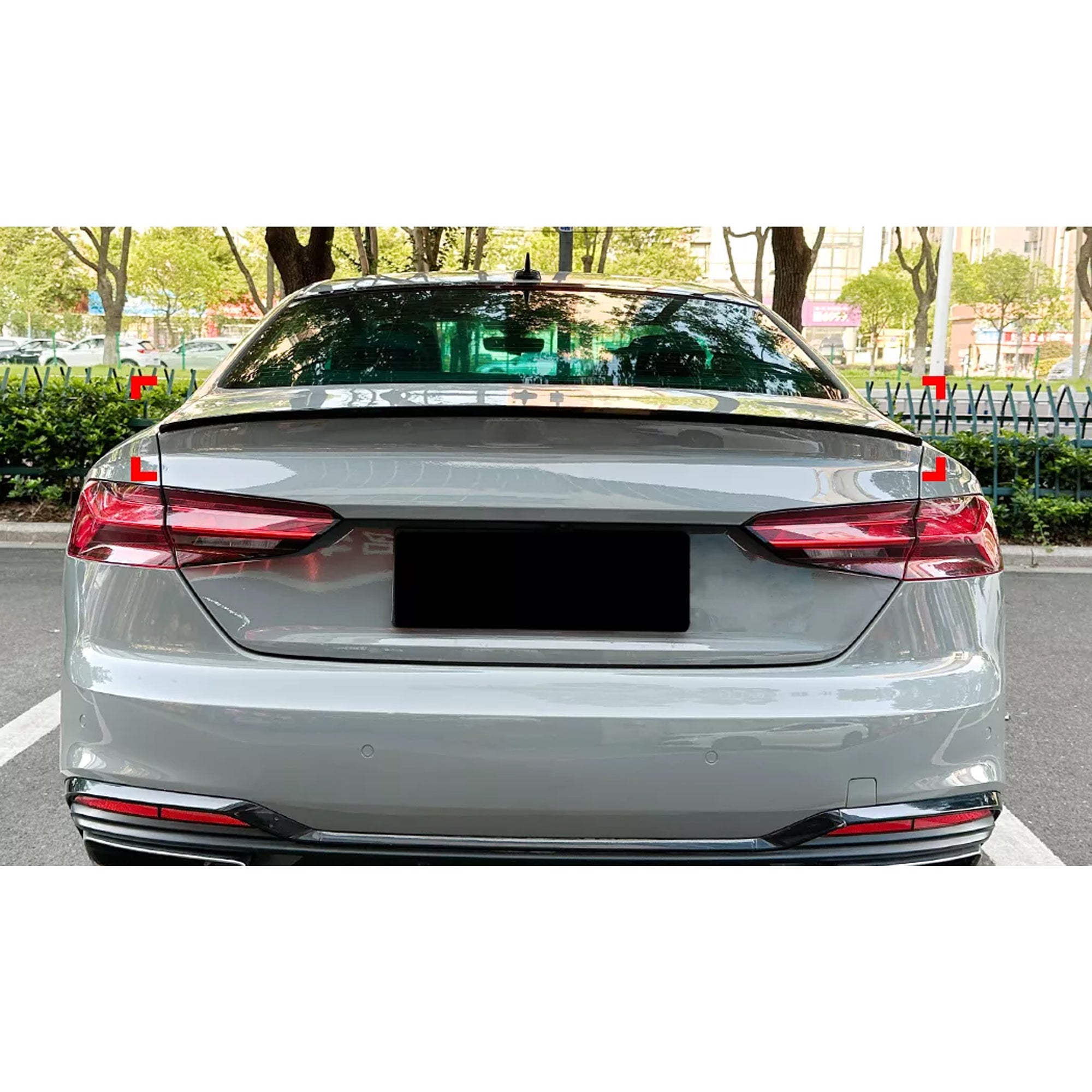 Rear Trunk Spoiler For Audi A5 F5 Coupe 2017-2024 S5 Style Spoiler Piano Black ABS Plastic