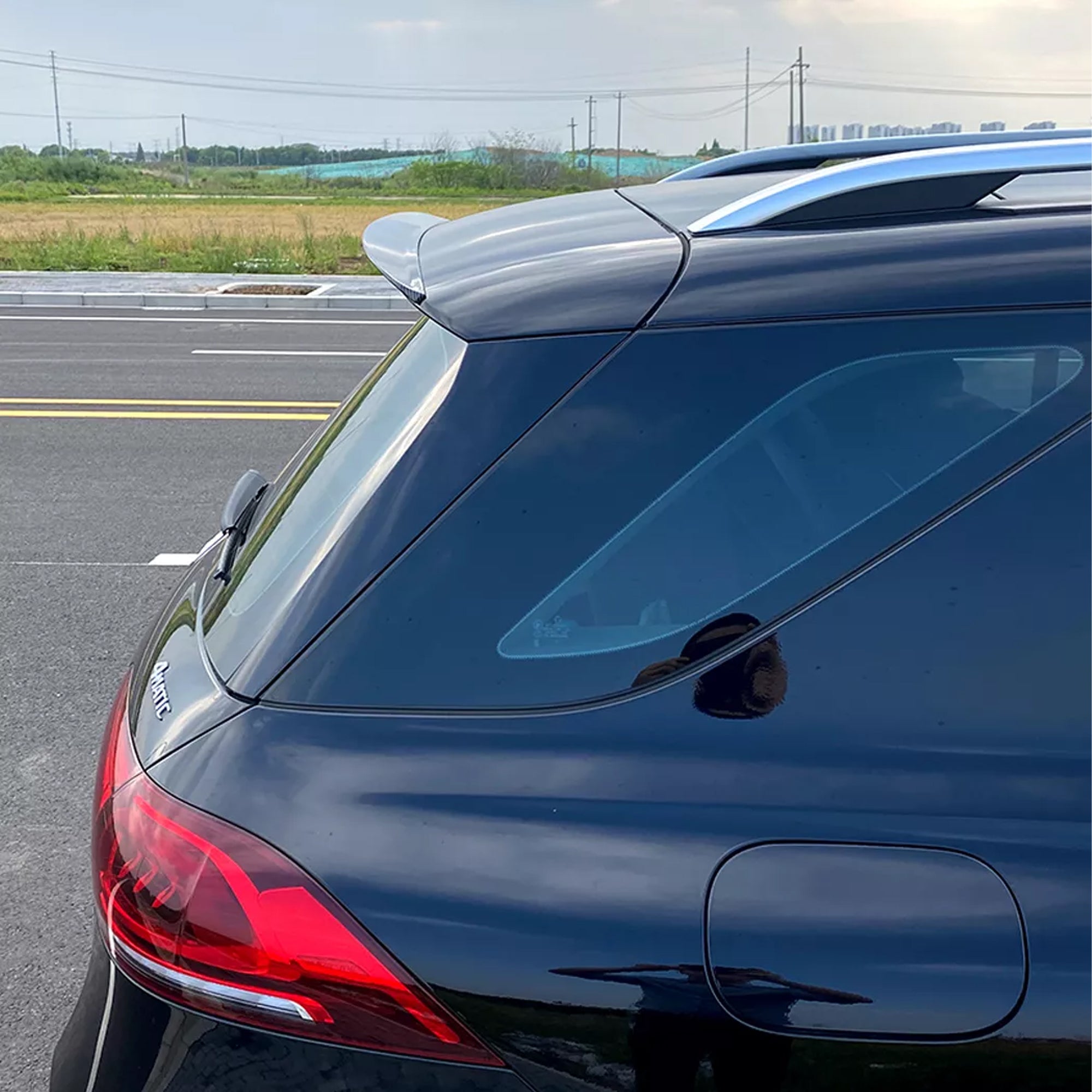 Rear Roof Spoiler For Mercedes Benz GLE W167 2019+ Spoiler Piano Black ABS Plastic