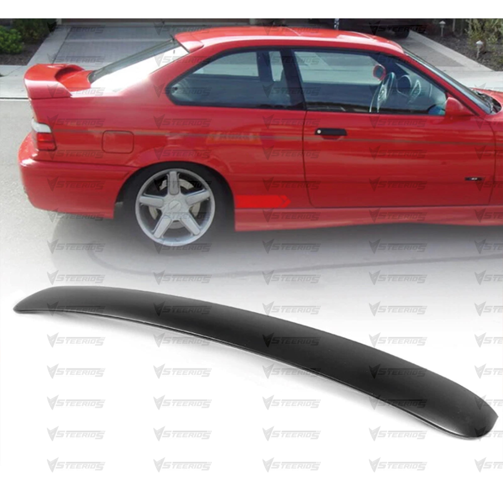 Roof Top Spoiler For BMW 3 Series E36 1995-2003 2 DOOR Piano Black ABS Plastic