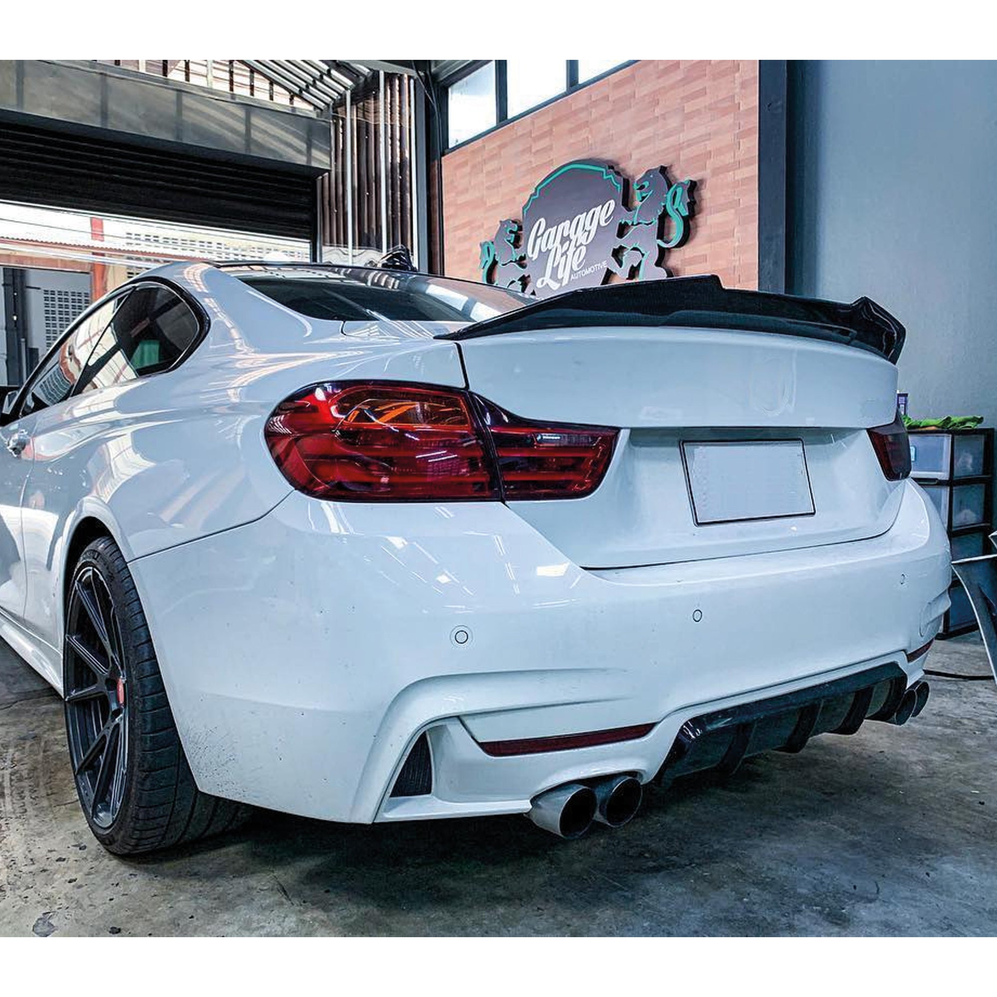 Rear Spoiler For BMW 4 Series F32 Coupe 2014-2020 2 Door PSM Style Piano Black ABS Plastic