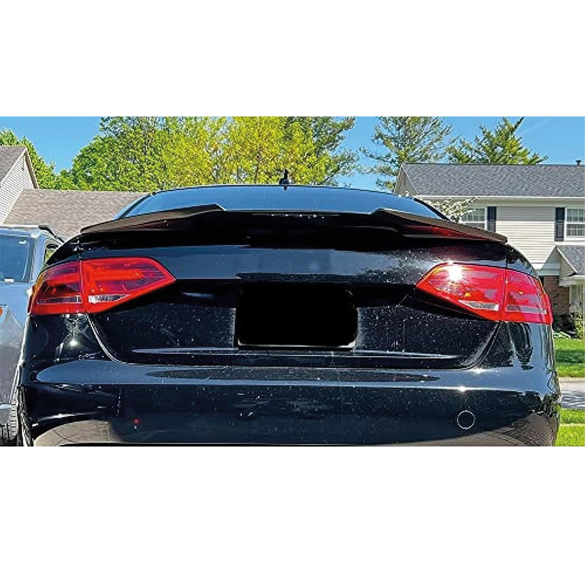 Rear Spoiler For Audi A4 B8 M4 Style 2009-2012 Piano Black ABS Plastic