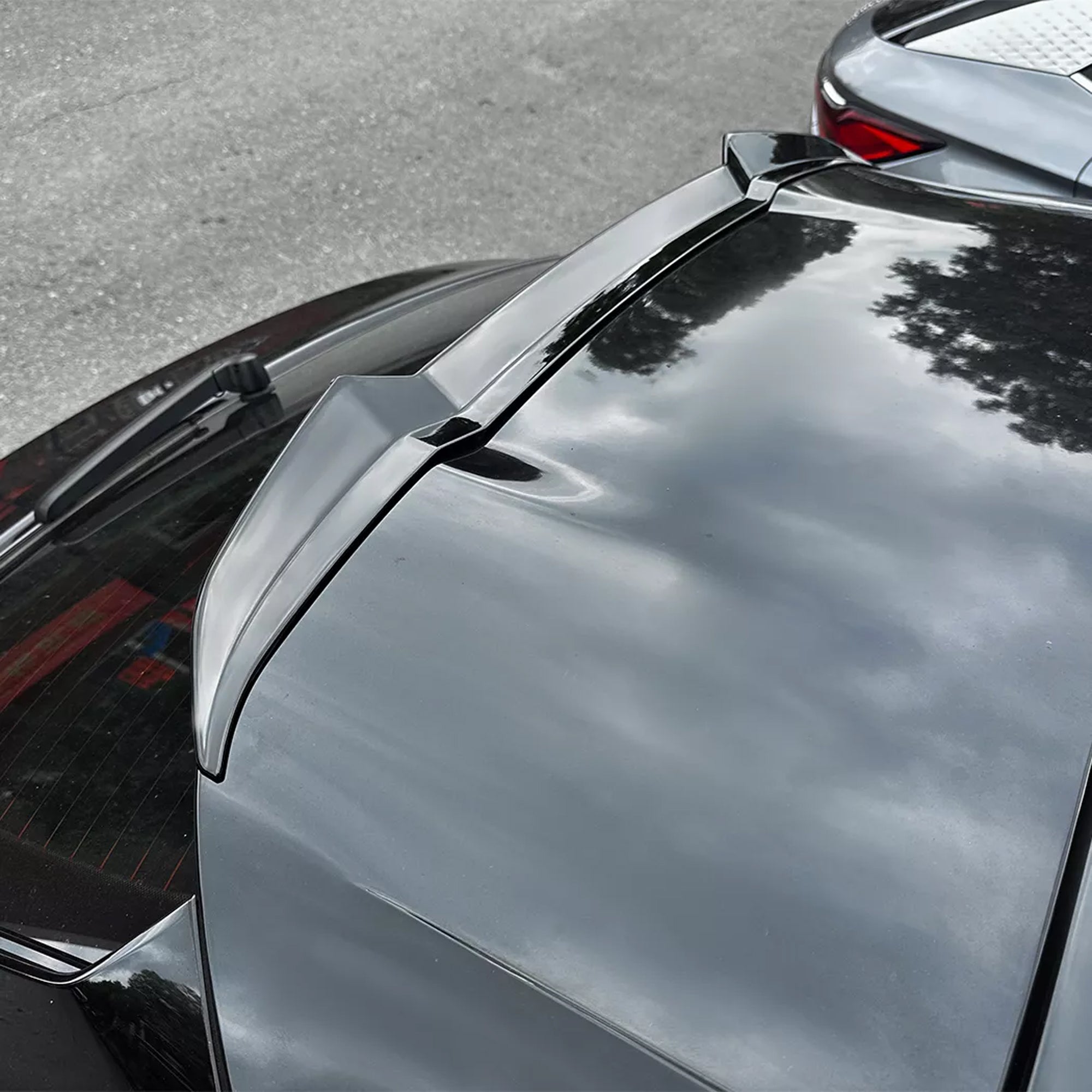 Rear Roof Spoiler For Audi Q5 FY Sportback 2021+ Spoiler Piano Black ABS Plastic