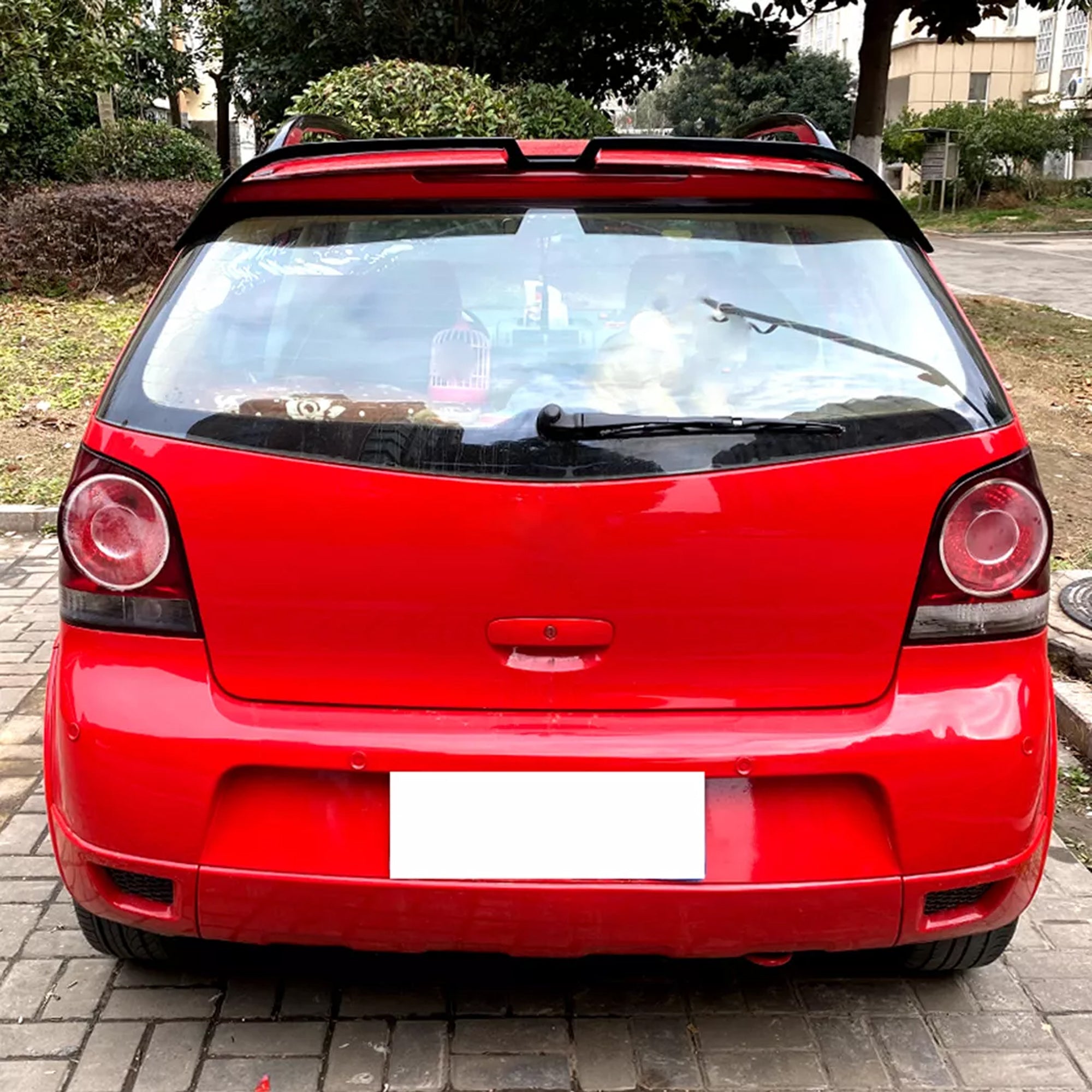 Rear Roof Spoiler For VW Volkswagen Polo 9N 2003-2008 Oettinger Style Spoiler Piano Black ABS Plastic
