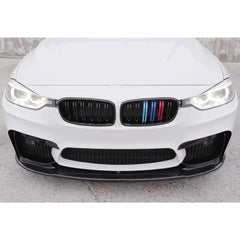 Front Bumper Lip Splitter for BMW 3 Series F30 / F31 M3 Conversion Bumper 2012-2018 328i 330i 335i 340i, ABS Plastic Piano Black Vacuum Car Tuning Body Part Body Kit