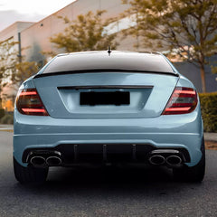 Rear Trunk Spoiler For Mercedes Benz C Class C204 2011-2015 Spoiler Piano Black ABS Plastic