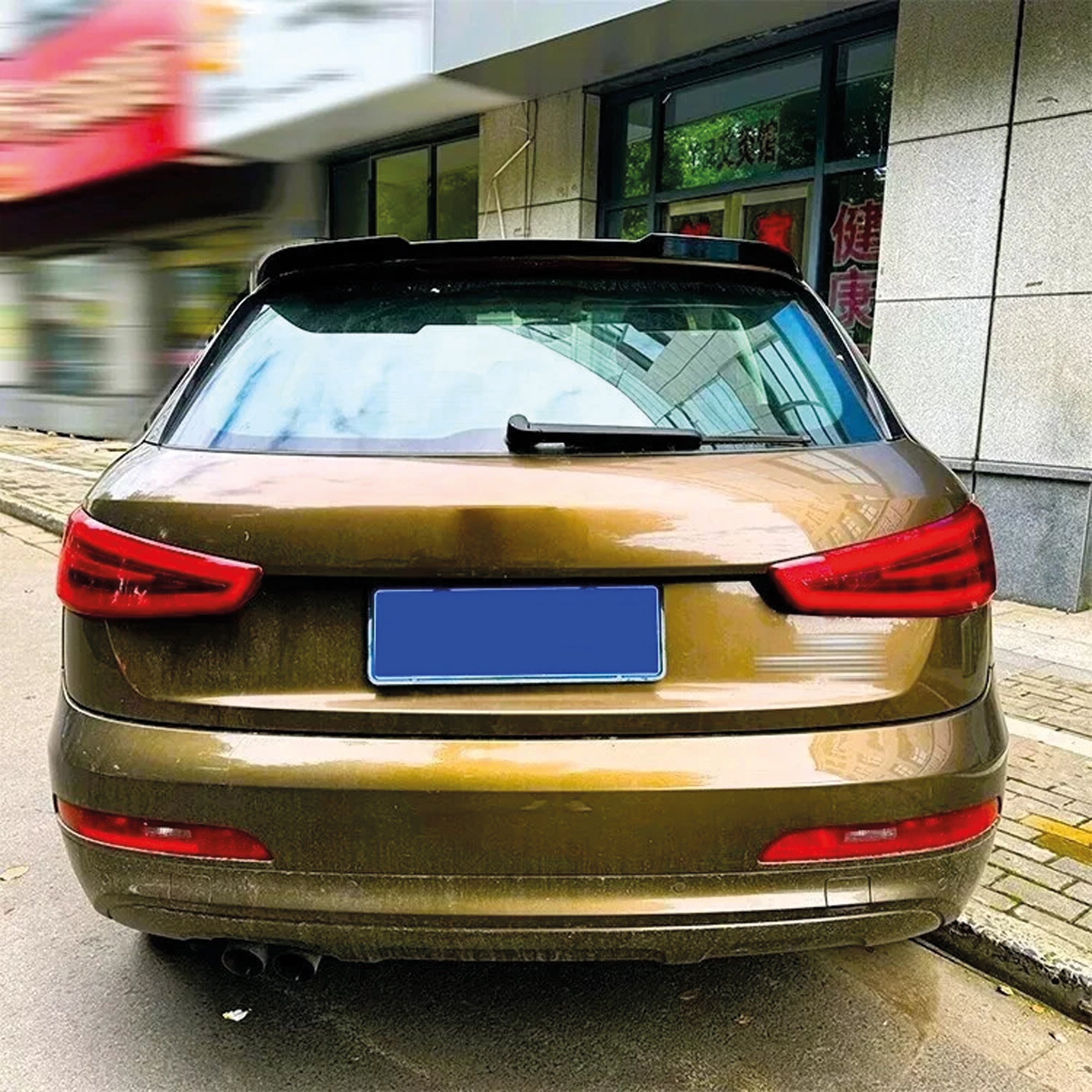 Rear Roof Spoiler For Audi Q3 Cap MX 2012-2018 Spoiler Piano Black ABS Plastic