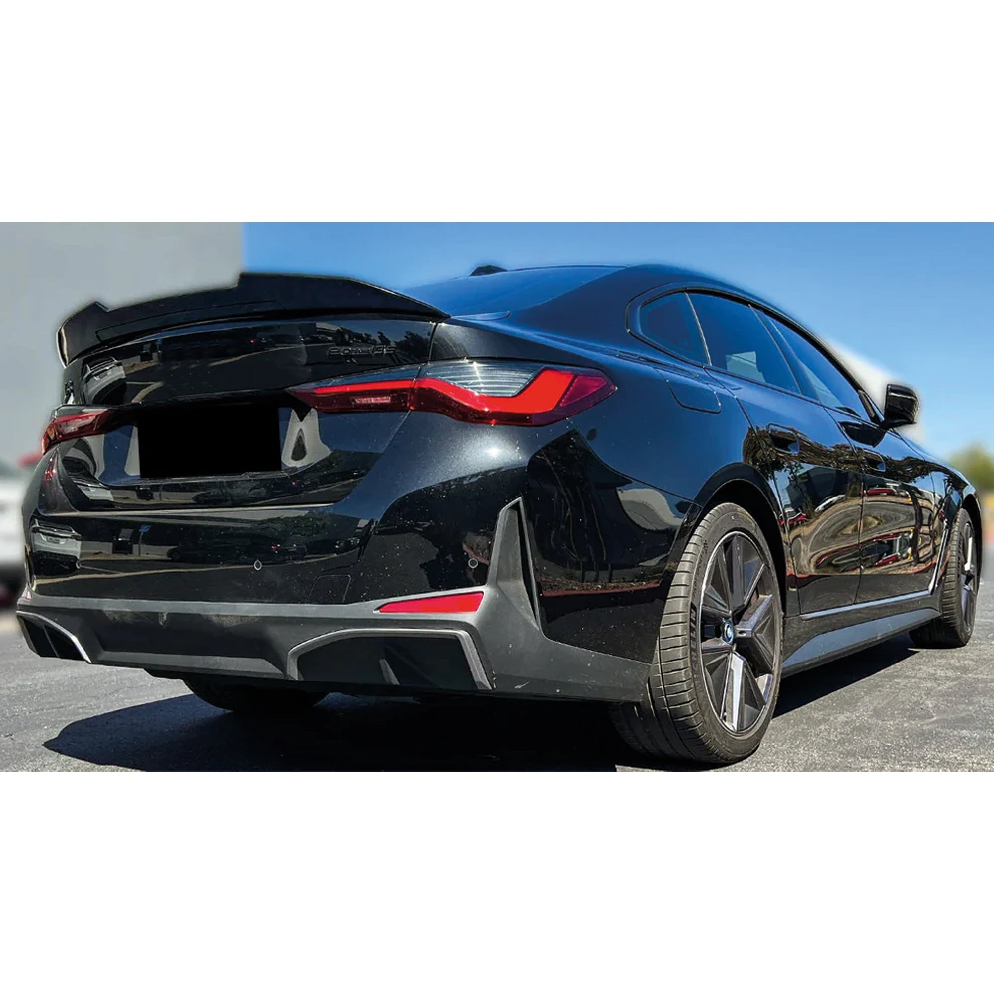Rear Spoiler For BMW 4 Series G26 Gran Coupe 4-Door 2020+ PSM Style Piano Black ABS Plastic