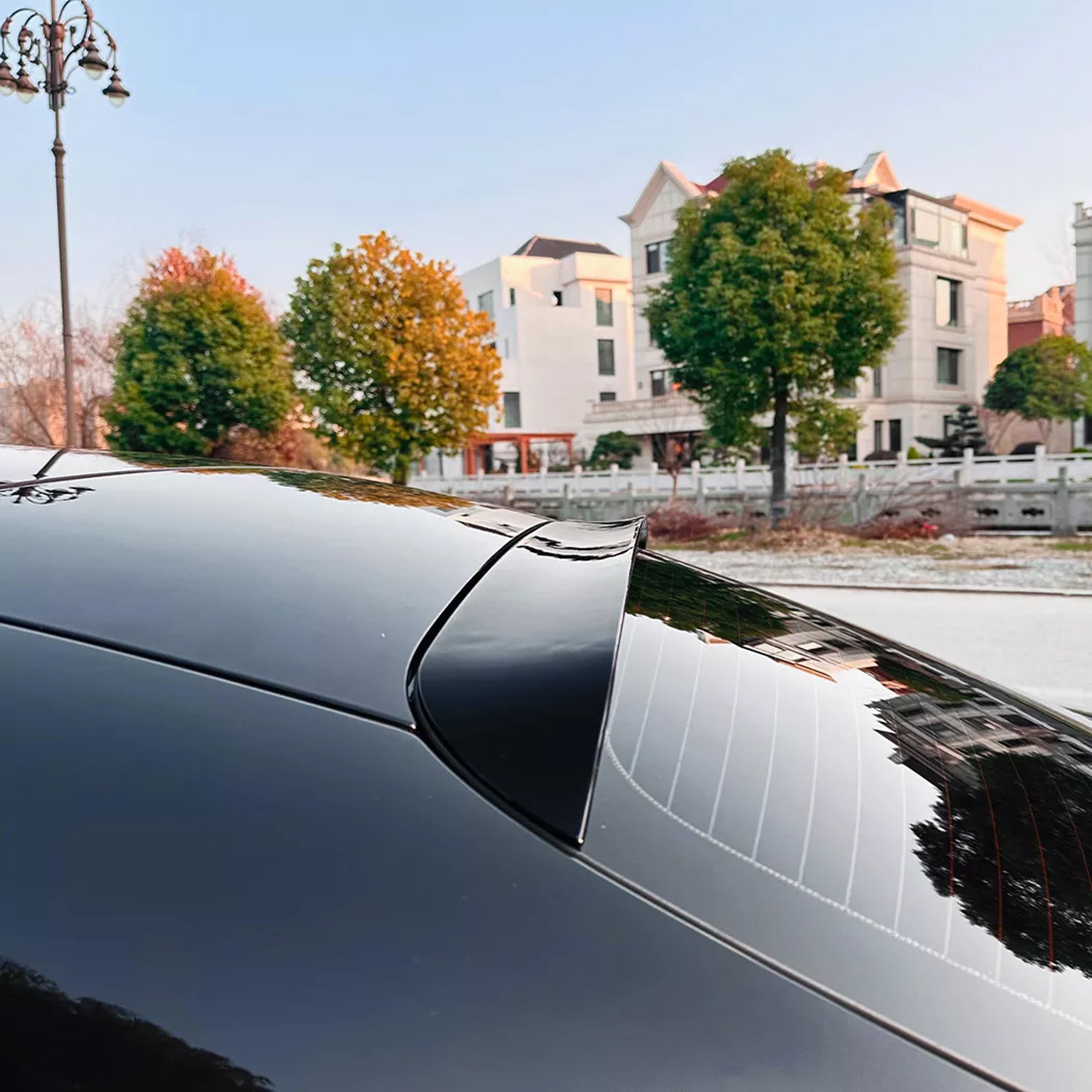 Roof Top Spoiler For Mercedes Benz E Class W214 2024+ Piano Black ABS Plastic