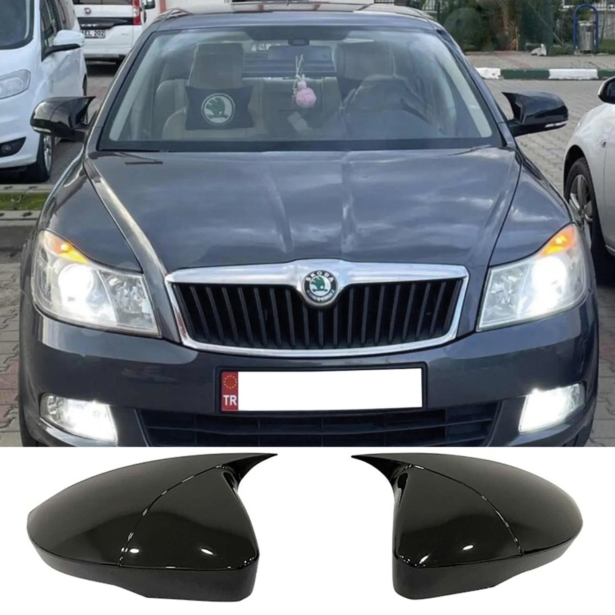 Mirror Cover for Skoda Octavia MK2 A5 Facelift FL 2009-2013 Batman Model