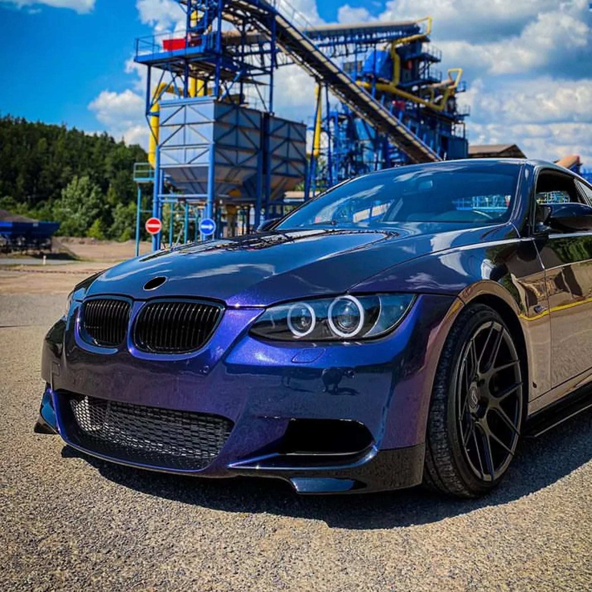 Front Bumper FLAP Wrap for BMW 3 Series E92 E93 Pre-Facelift 2004-2008 M-Tech, 2pcs FLAP Canards Lip Splitter Corner Trim Cover Adjustable Tuning Body Part Body Kit