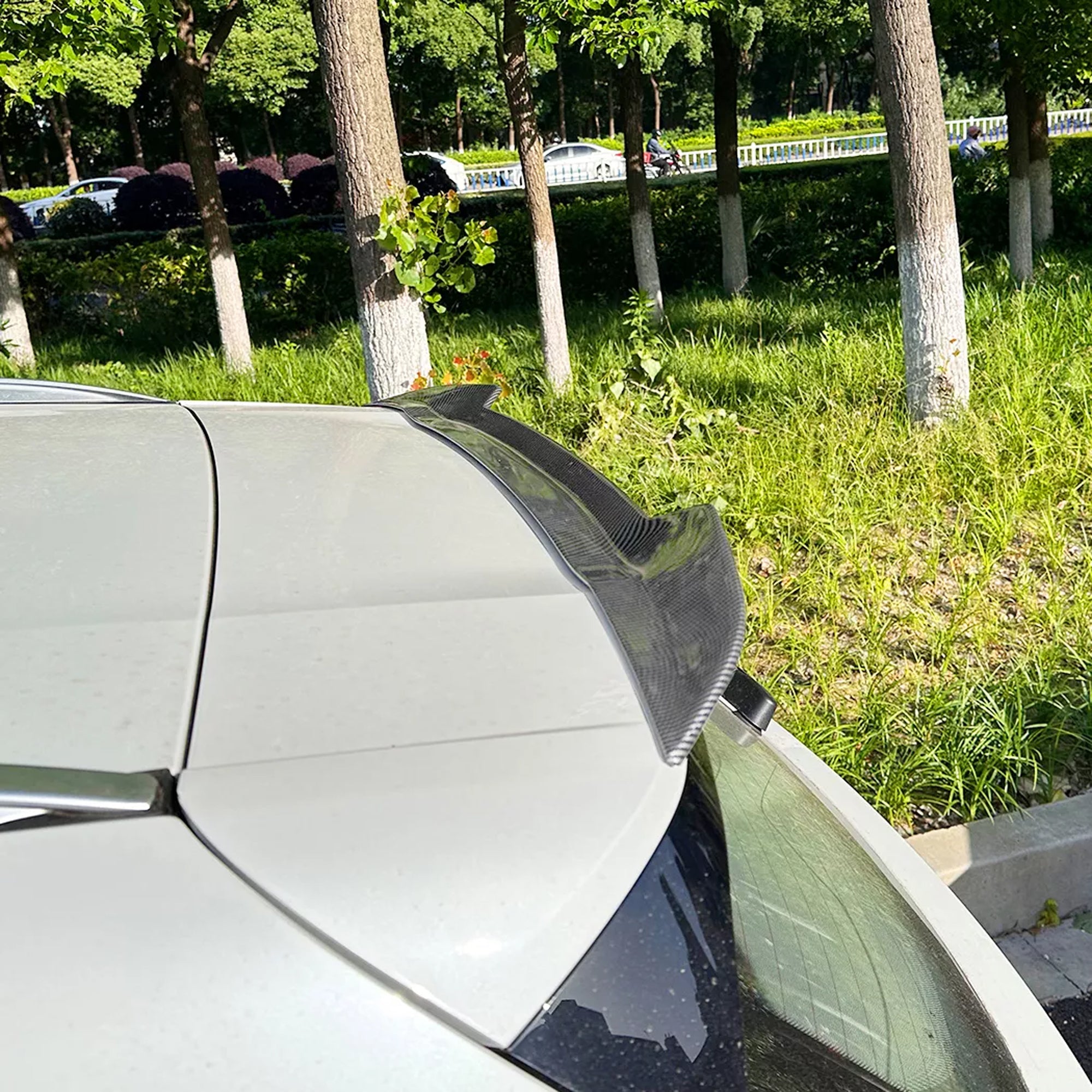 Rear Roof Spoiler For BMW X3 G01 2018+ Cap M4 Style Spoiler Piano Black ABS Plastic