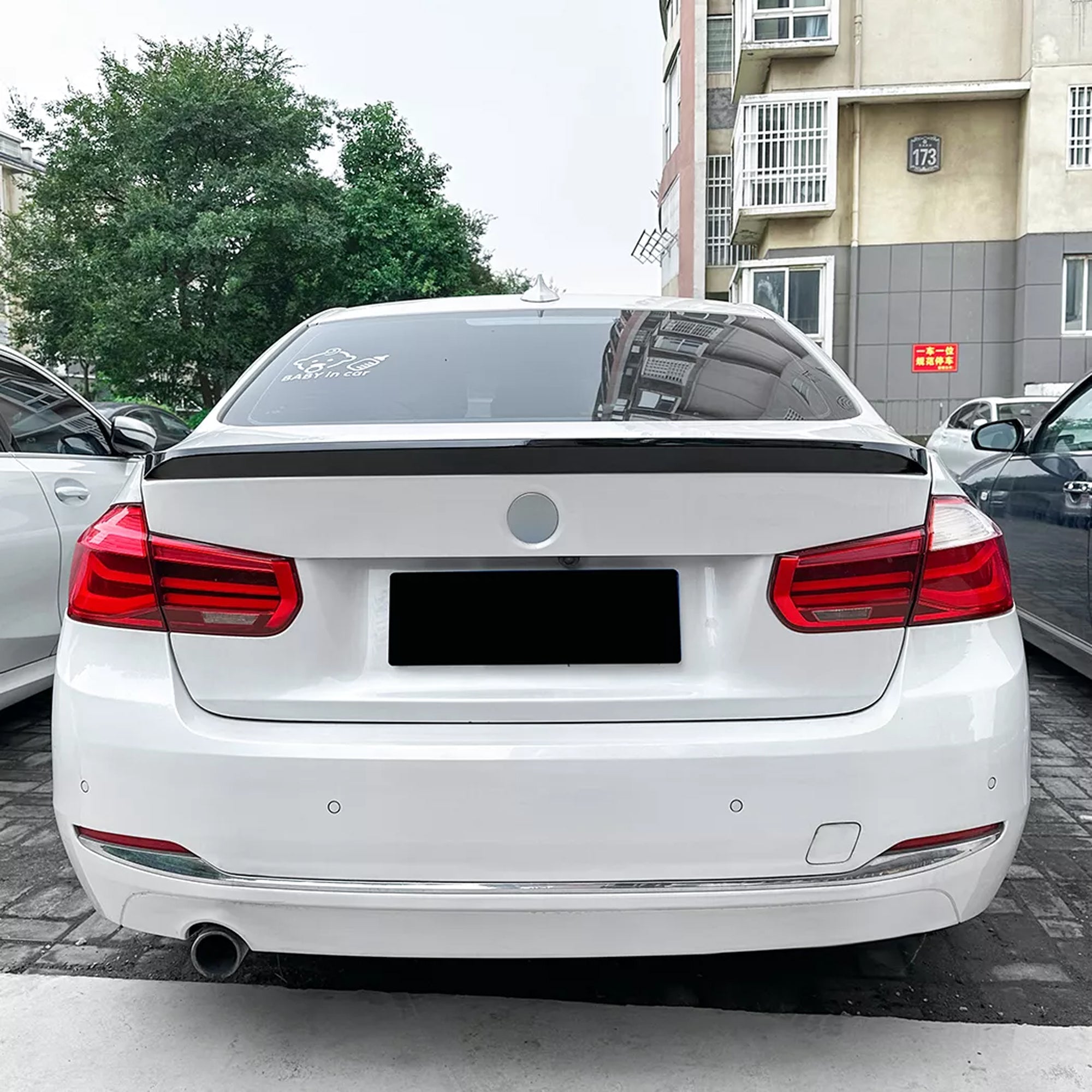 Rear Trunk Spoiler For BMW 3 Series F30 2013-2019 CSL Style Spoiler Piano Black ABS Plastic