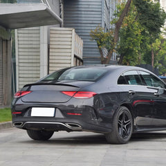Rear Trunk Spoiler For Mercedes Benz CLS Class C257 2018+ Spoiler Piano Black ABS Plastic