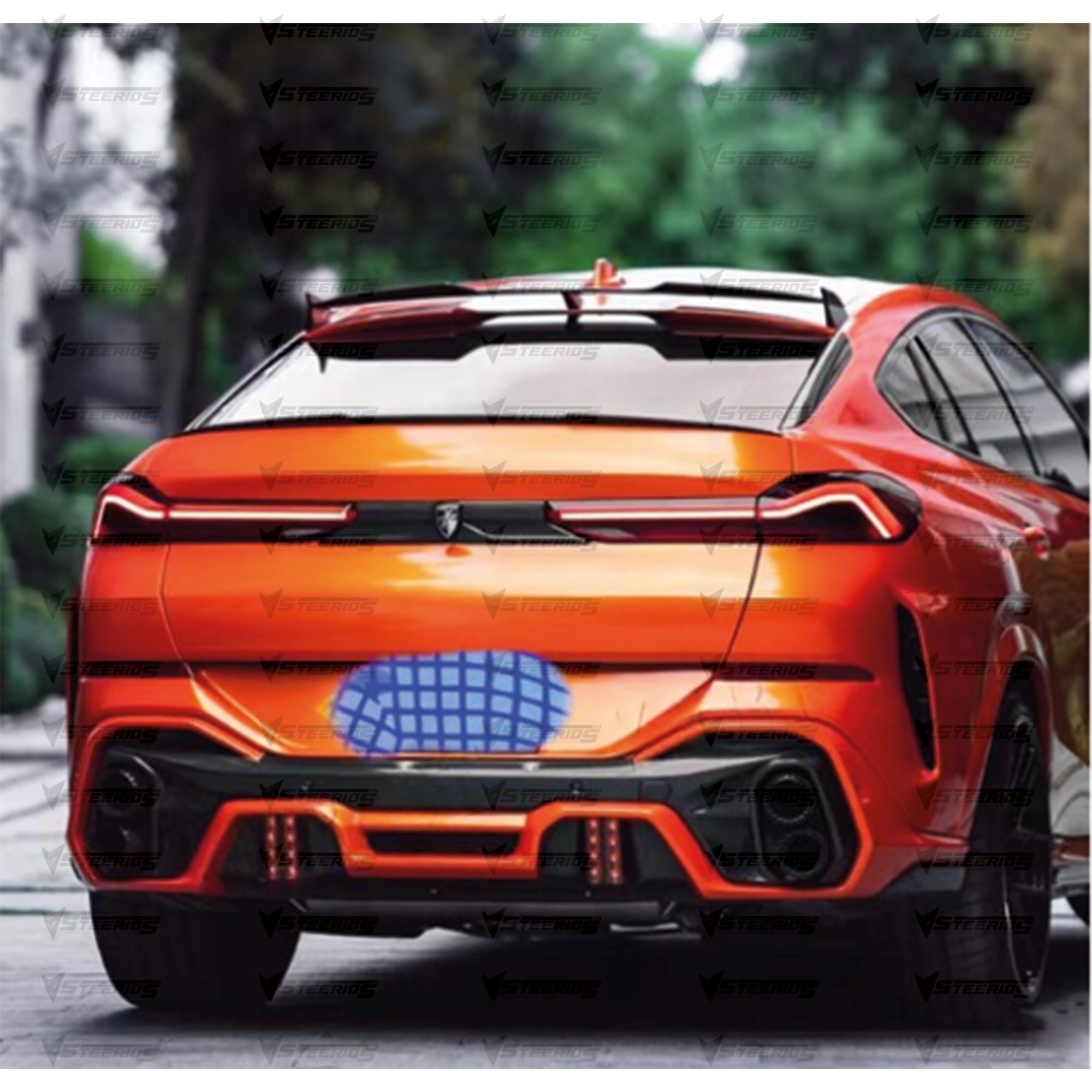 Rear Trunk Spoiler For BMW X6 G06 2020+ M Sport Piano Black ABS Plastic