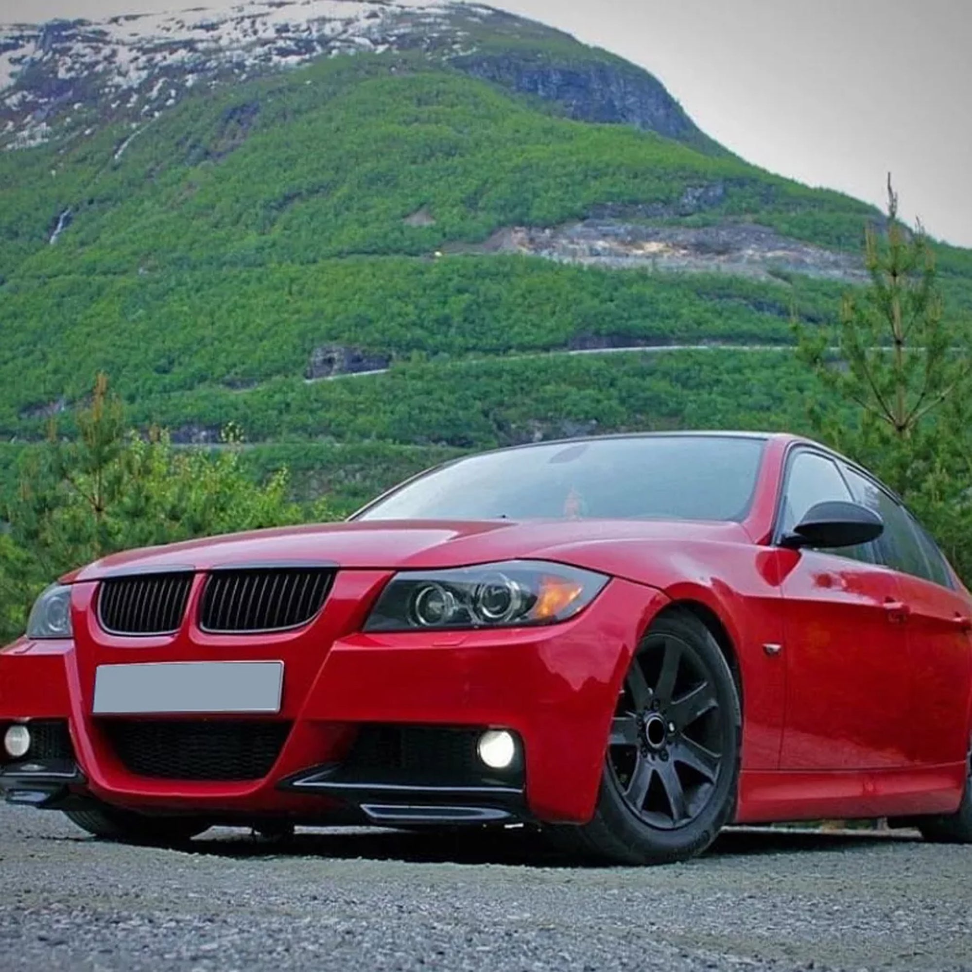 Front Bumper FLAP Wrap for BMW 3 Series E90 M-Tech 2005-2008, 2pcs FLAP Canards Lip Splitter Corner Trim Cover Adjustable Tuning Body Part Body Kit