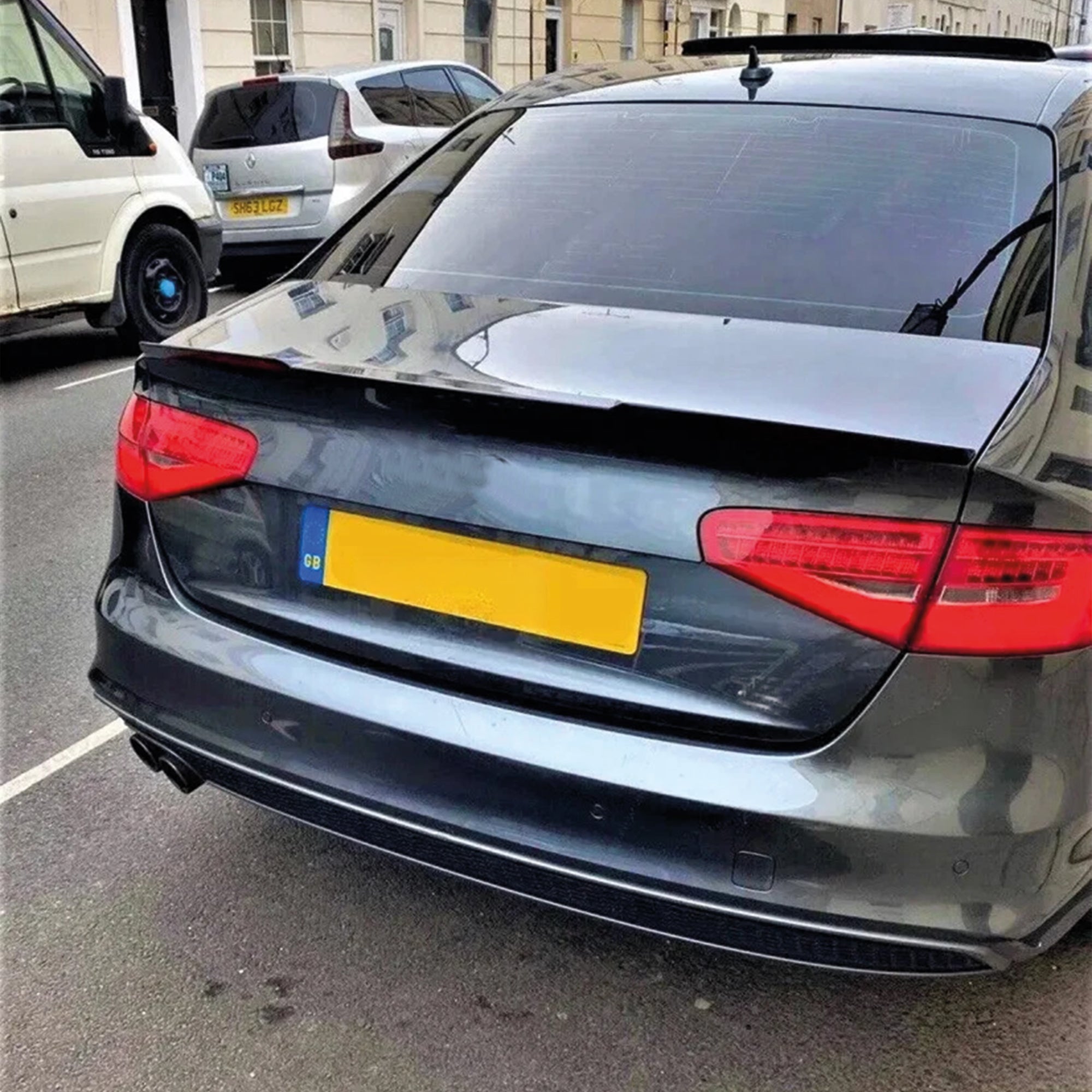 Rear Spoiler For Audi A4 B8.5 FL 2012-2016 M4 Style Piano Black ABS Plastic