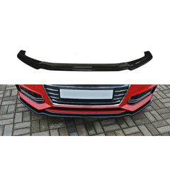 Front Bumper Lip Splitter for Audi A4 B9 S4 S-Line 2015-2019, ABS Plastic Piano Black Vacuum Car Tuning Body Part Body Kit