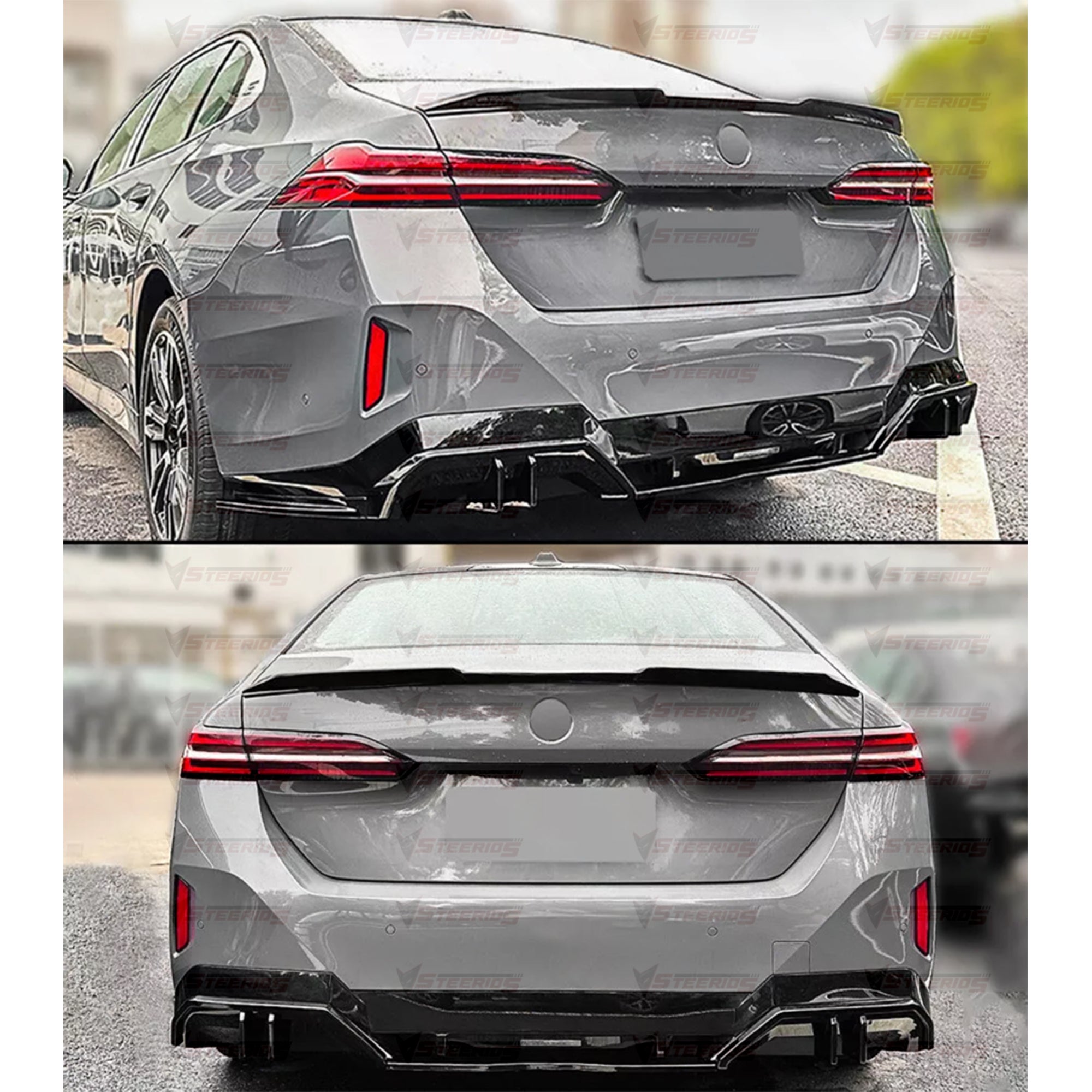 Rear Spoiler For BMW 5 Series G60 G68 2024+ M4 Style Piano Black ABS Plastic