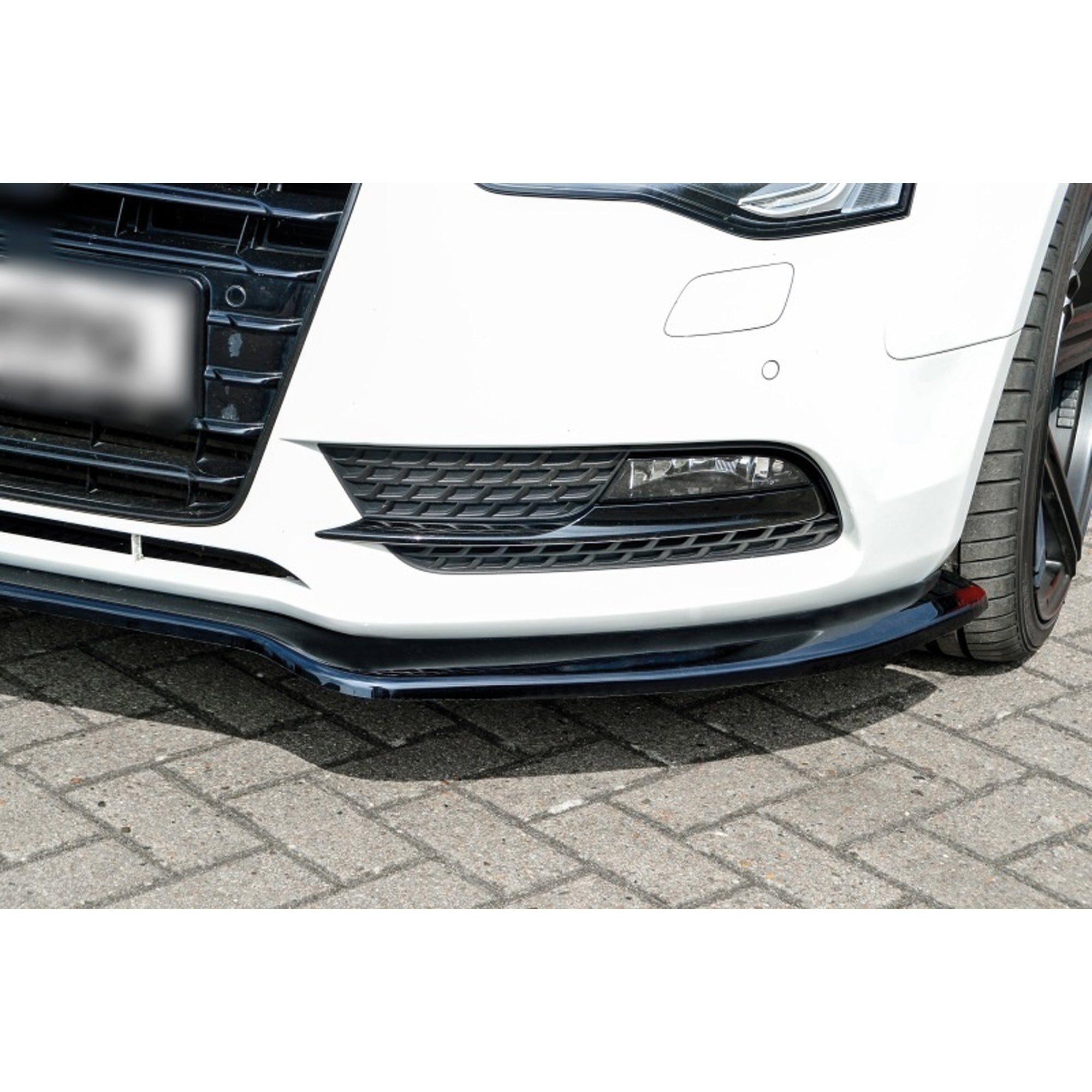 Front Bumper Lip Splitter for AUDİ A5 B8 FL 2012-2016, ABS Plastic Piano Black Vacuum Car Tuning Body Part Body Kit