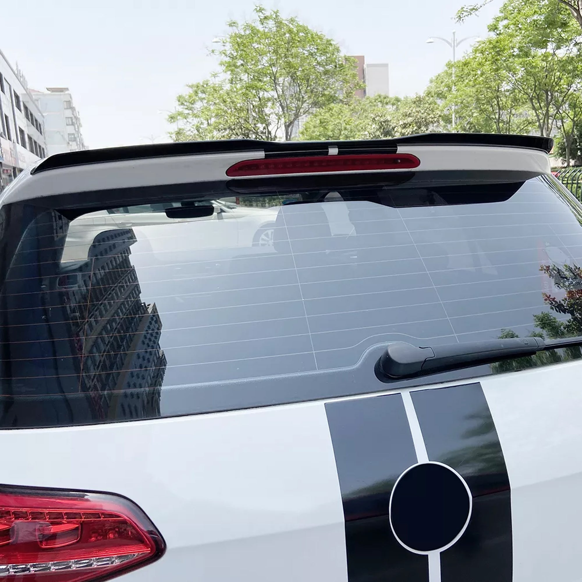 Rear Roof Spoiler For VW Volkswagen Golf MK7 MK7.5 GTI R 2013-2019 Cap Style Spoiler Piano Black ABS Plastic