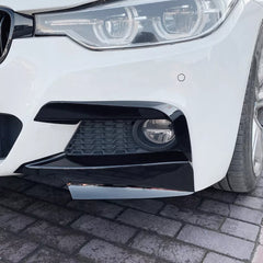 Front Bumper FLAP Wrap for BMW 3 Series F30 F31 2013-2019 M Pack, 2pcs FLAP Canards Lip Splitter Corner Trim Cover Adjustable Tuning Body Part Body Kit