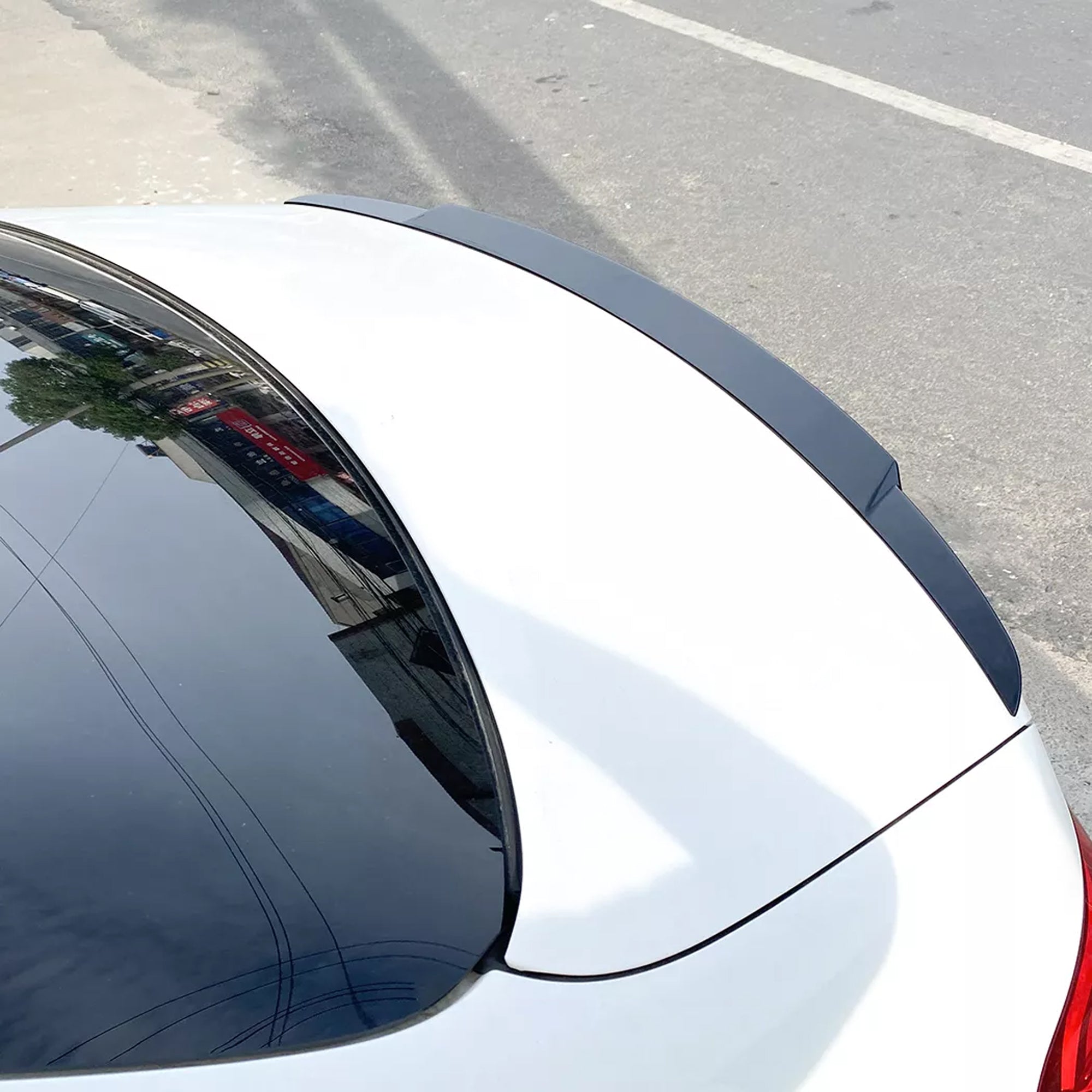 Rear Trunk Spoiler For Mercedes Benz E Class W213 2016-2023 Br Style Spoiler Piano Black ABS Plastic