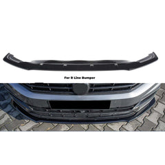 Front Bumper Lip Splitter for VW Volkswagen Passat B8 FL R Line 2015-2019, ABS Plastic Piano Black Vacuum Car Tuning Body Part Body Kit
